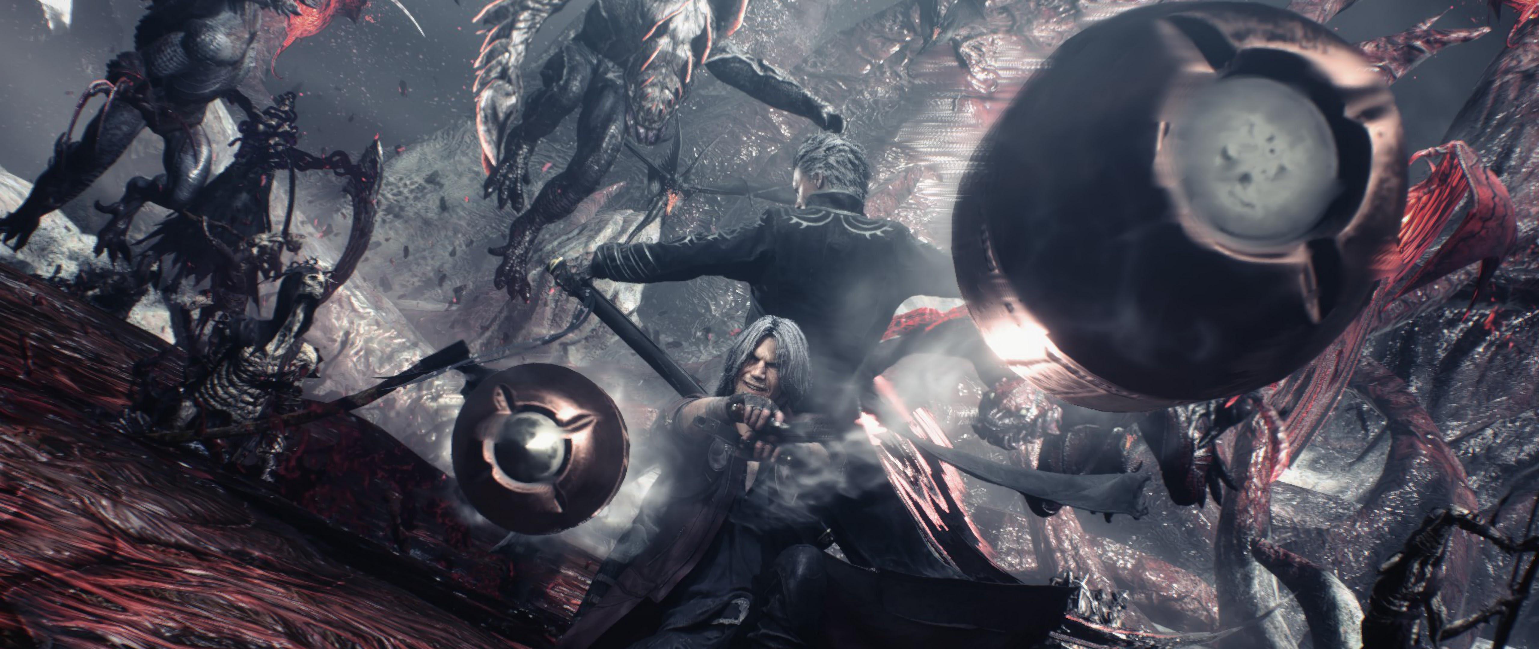 5120x2160 Dante Vergil Devil May Cry 5 4K Wallpaper