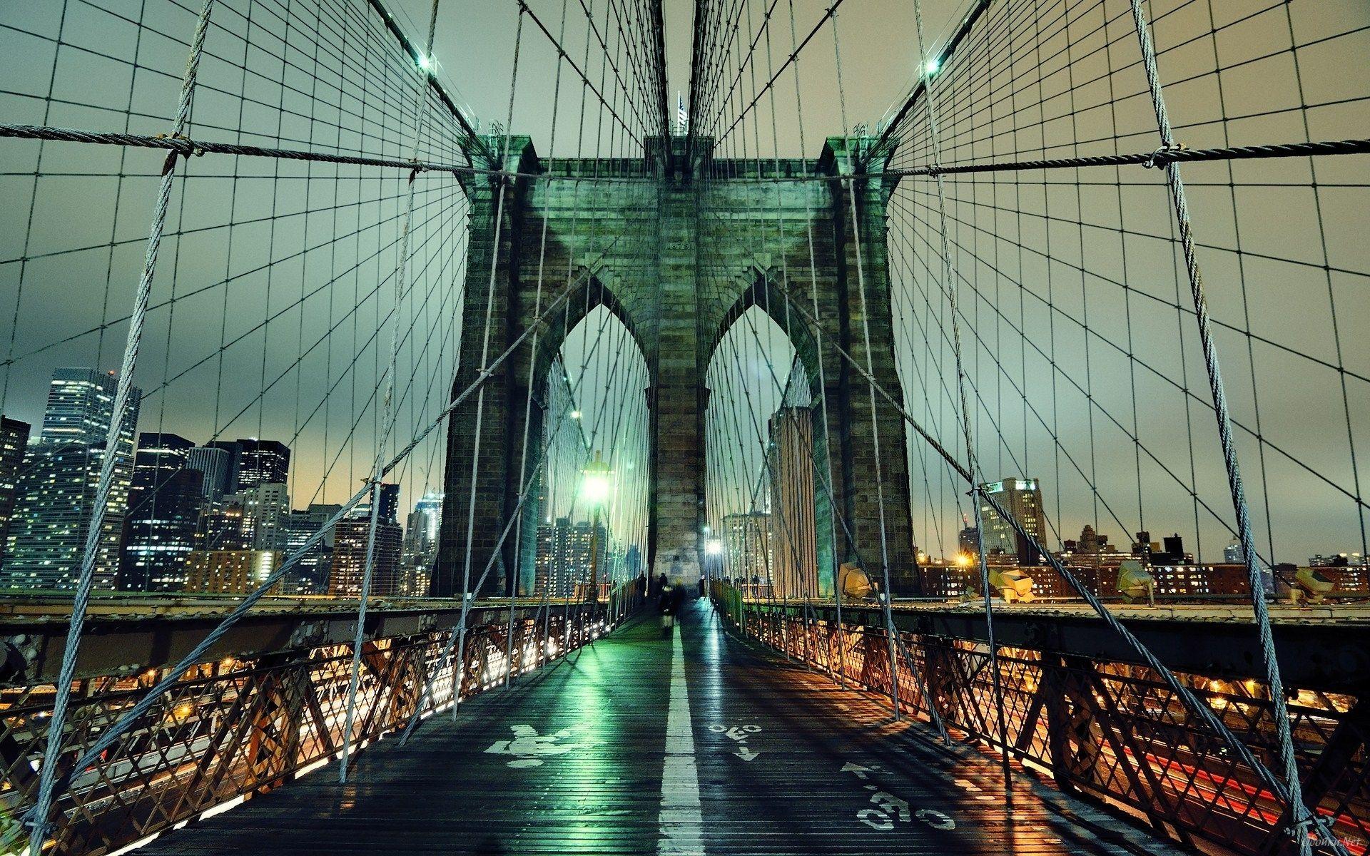 1920x1200 Brooklyn Bridge inside HD Desktop Wallpaper. HD Desktop Wallpaper