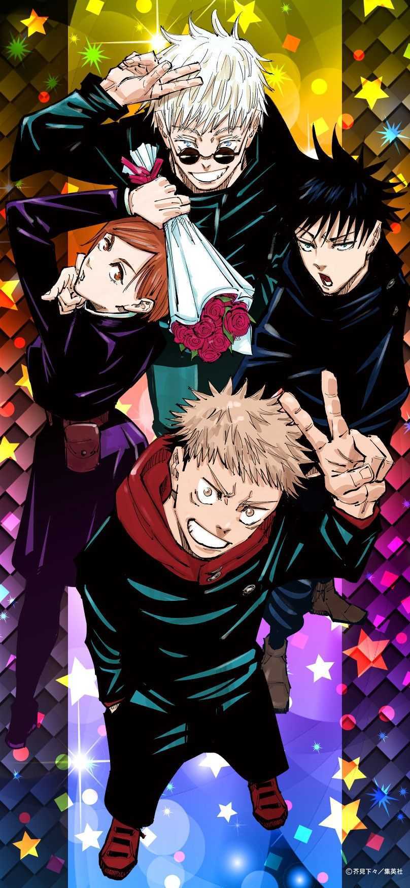 808x1750 Satoru Gojo Wallpaper