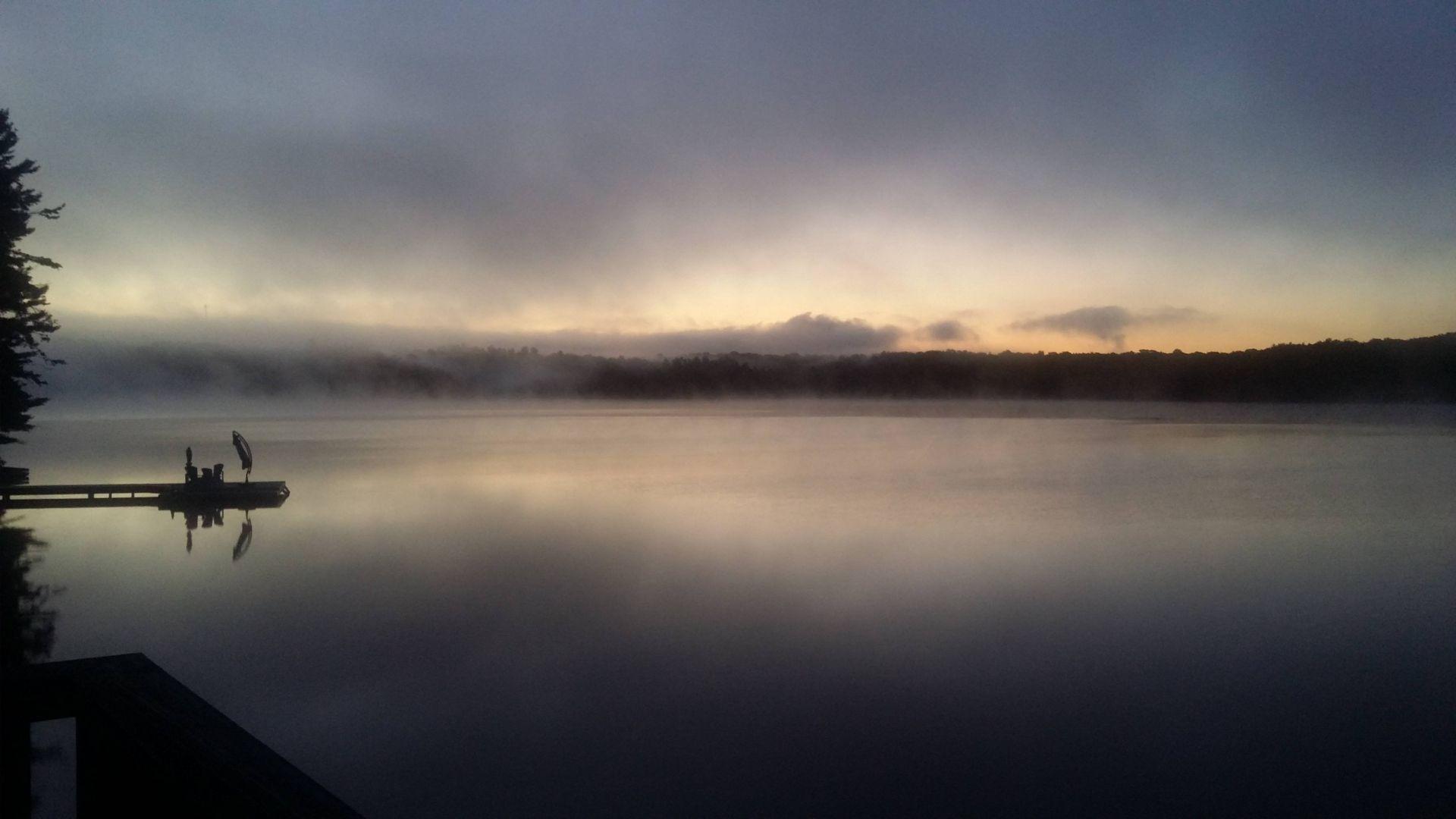 1920x1080 Bruce Lake in Muskoka Ontario at Dawn wallpaper in 1920x1080 resolution
