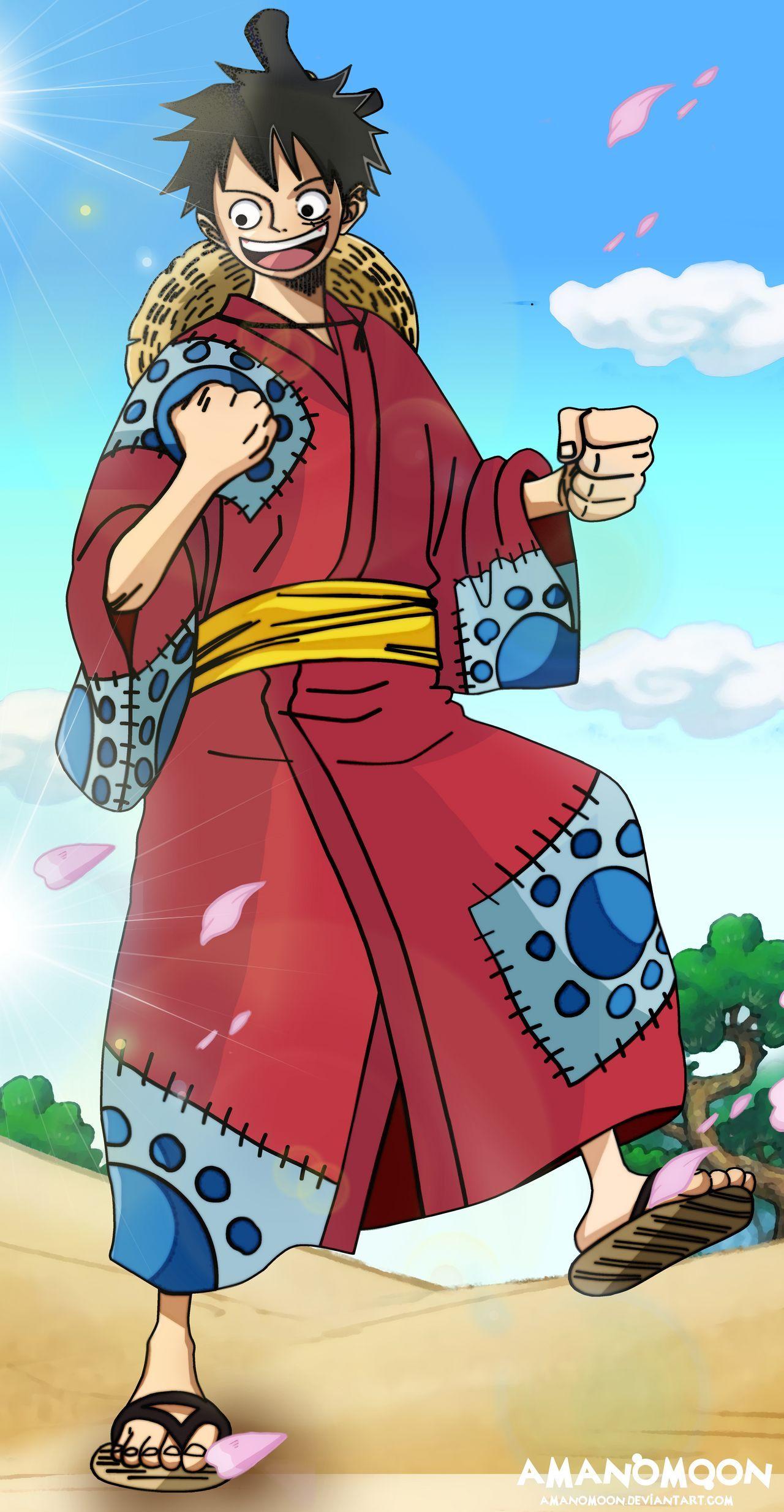 1280x2468 One Piece Luffy Tarou Kimono Anime Manga Colored. Manga anime one piece, Kimono anime, One piece luffy