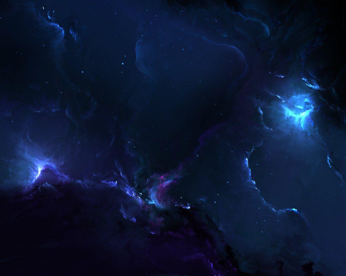 1130x904 Abstract dark sky with blue light