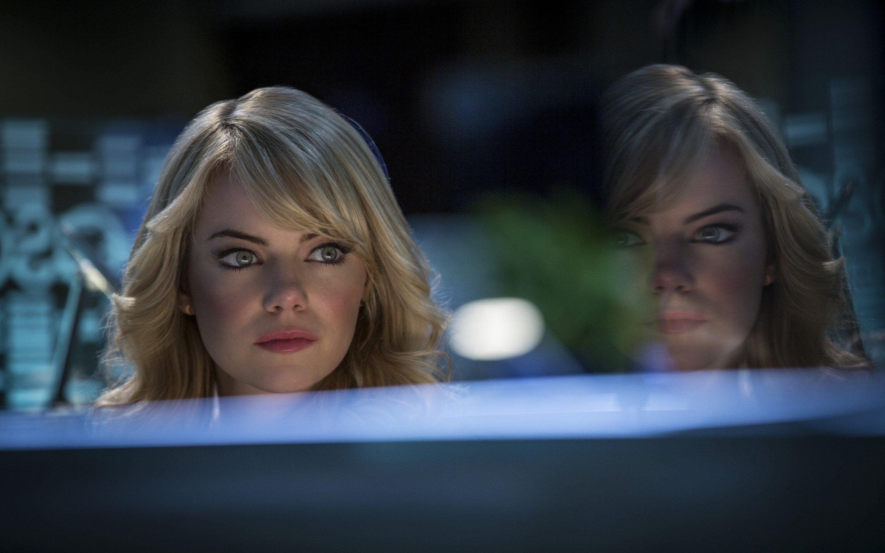 2880x1800 The Eyes of Emma Stone in Amazing Spiderman HD wallpaper