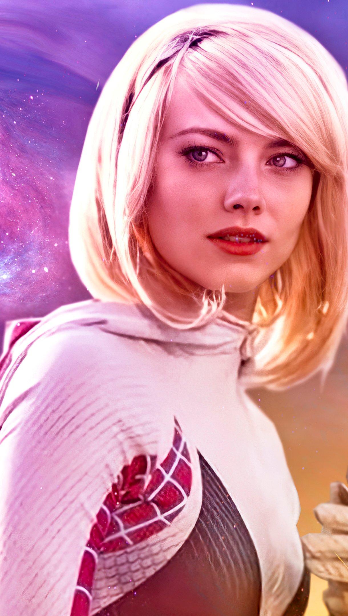 1220x2160 Emma Stone on Spider Man No Way Home Wallpaper 4k Ultra HD