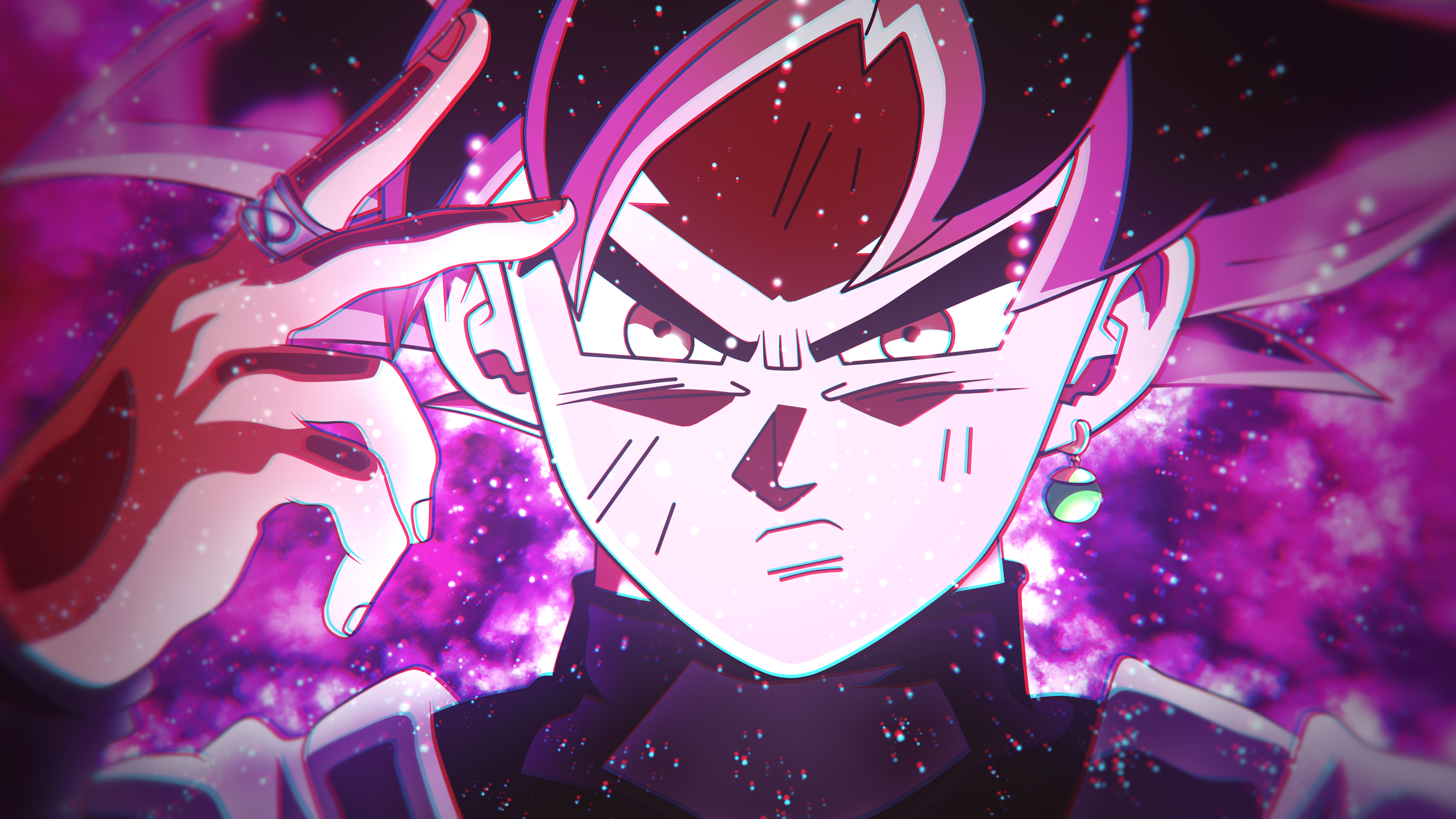 5120x2880 Black Goku Ultra HD Wallpaper