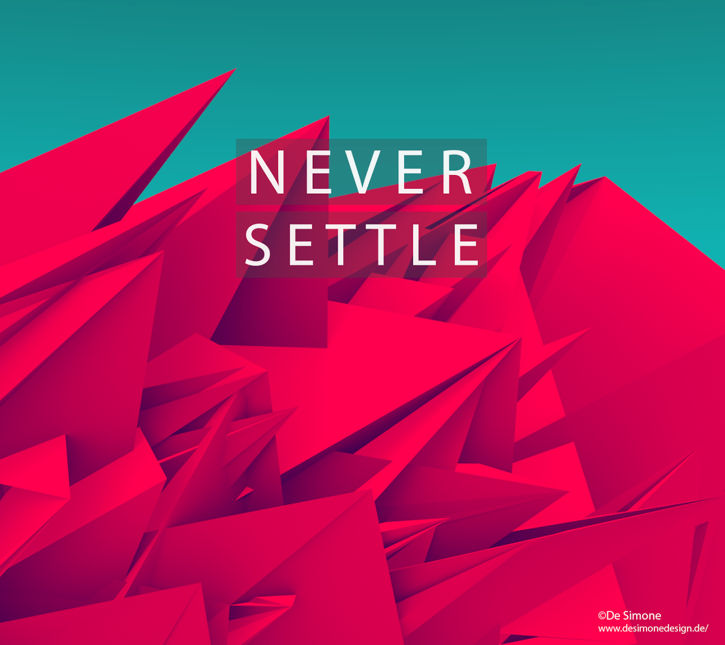 1442x1282 Cult of Android 'Never Settle' wallpaper for your OnePlus