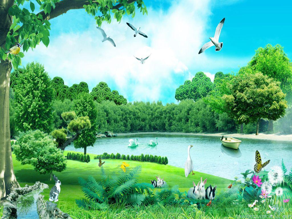1024x768 Animal Summer Wallpaper