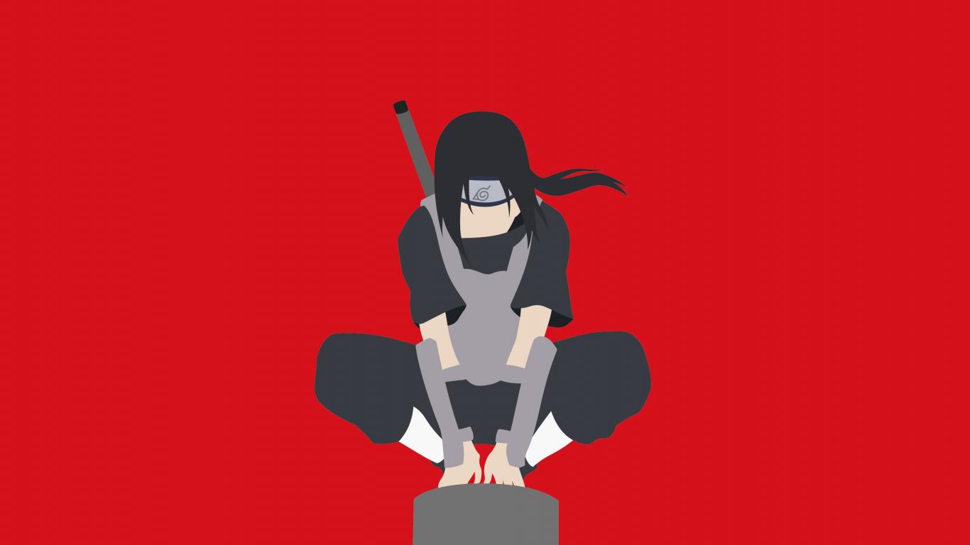 1366x768 Download minimal, warrior, naruto, itachi uchiha 1366x768 wallpaper, tablet, laptop, 1366x768 HD image, background, 15361