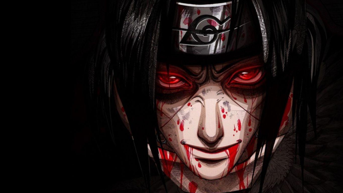 1366x768 Itachi Uchiha Sharingan wallpaper in 1366x768 resolution