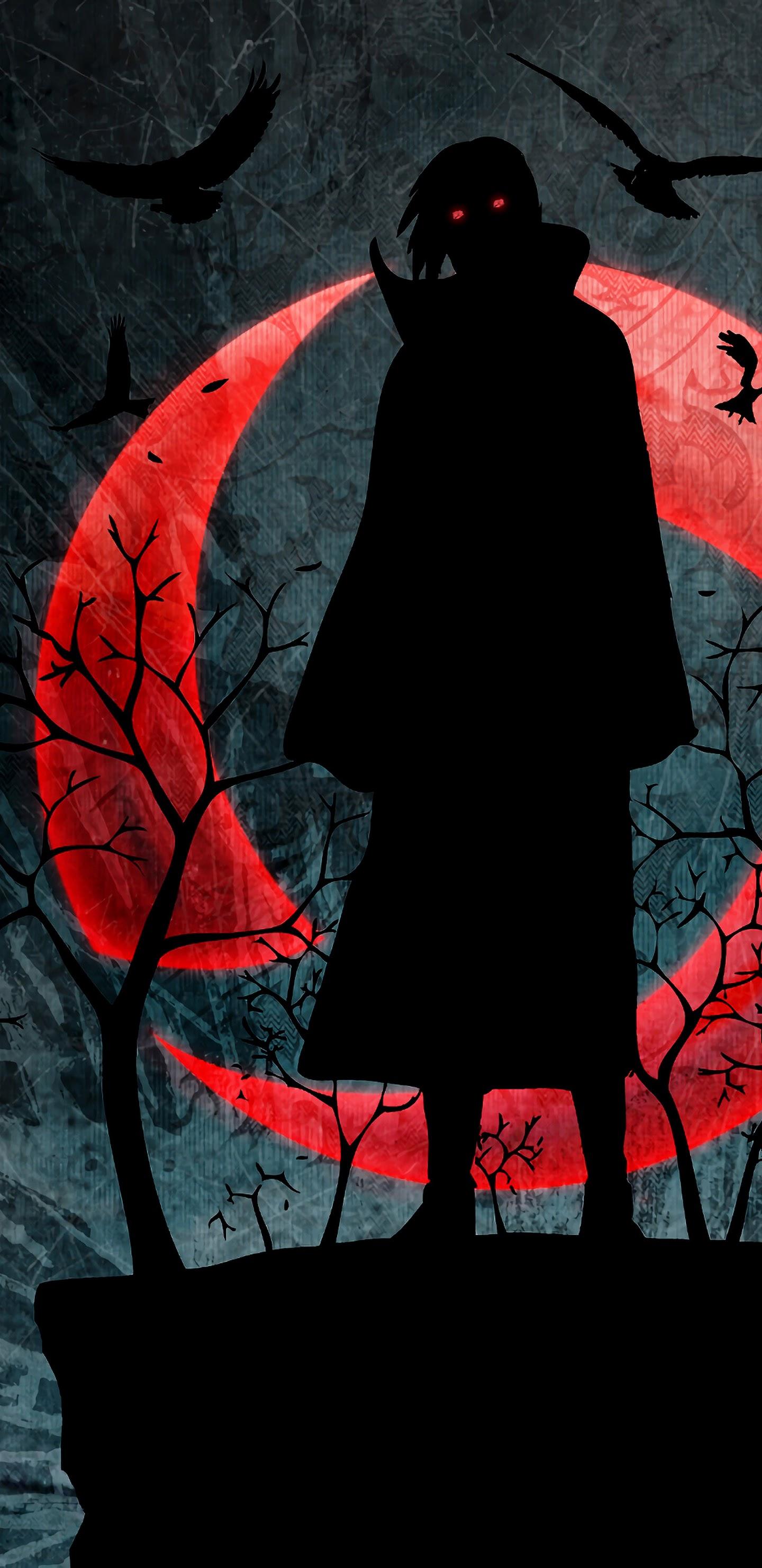 1440x2960 Itachi Uchiha Sharingan 4K Wallpaper