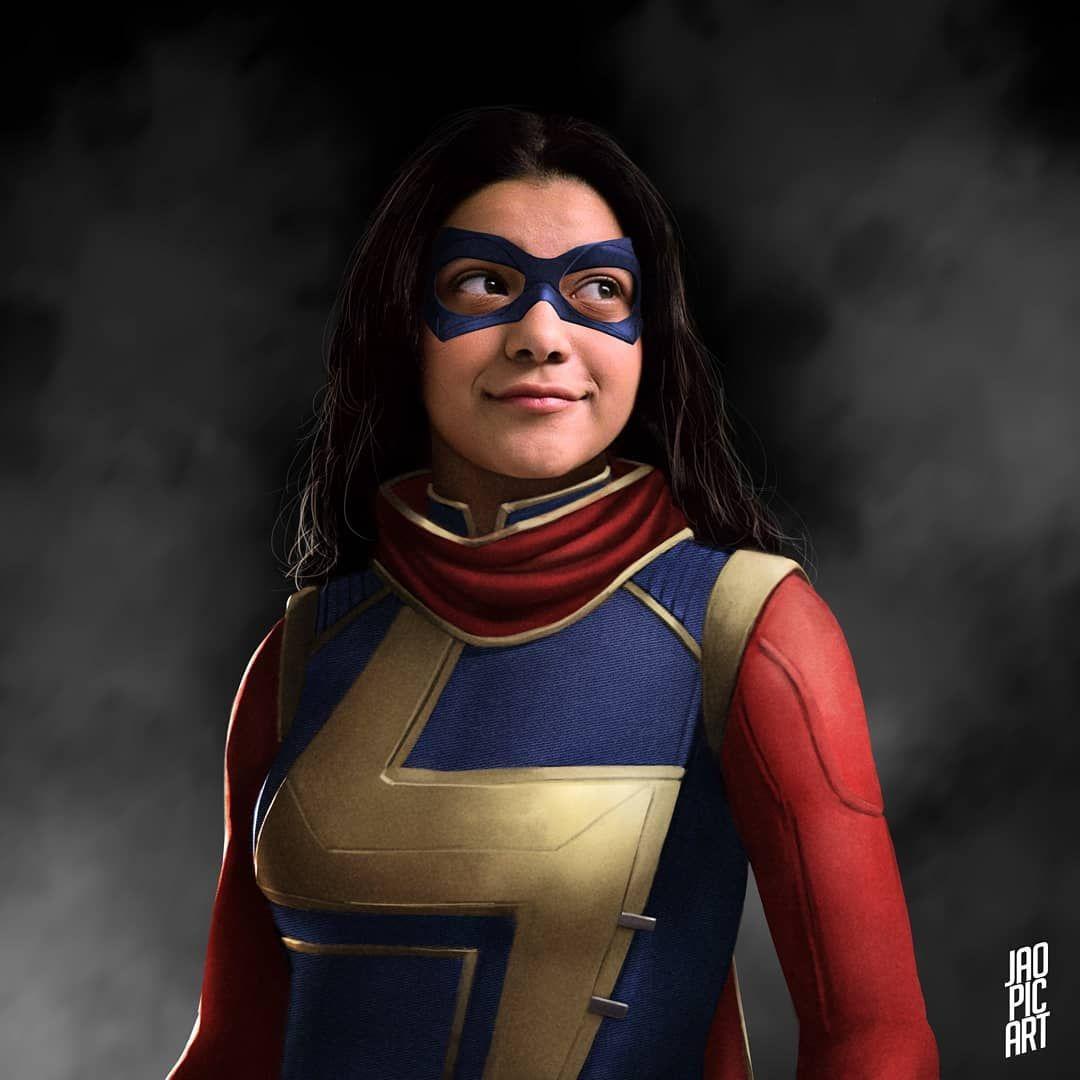 1080x1080 Quick paintovers of Iman Vellani as Ms. Marvel!. Ms marvel, Marvel women, Marvel