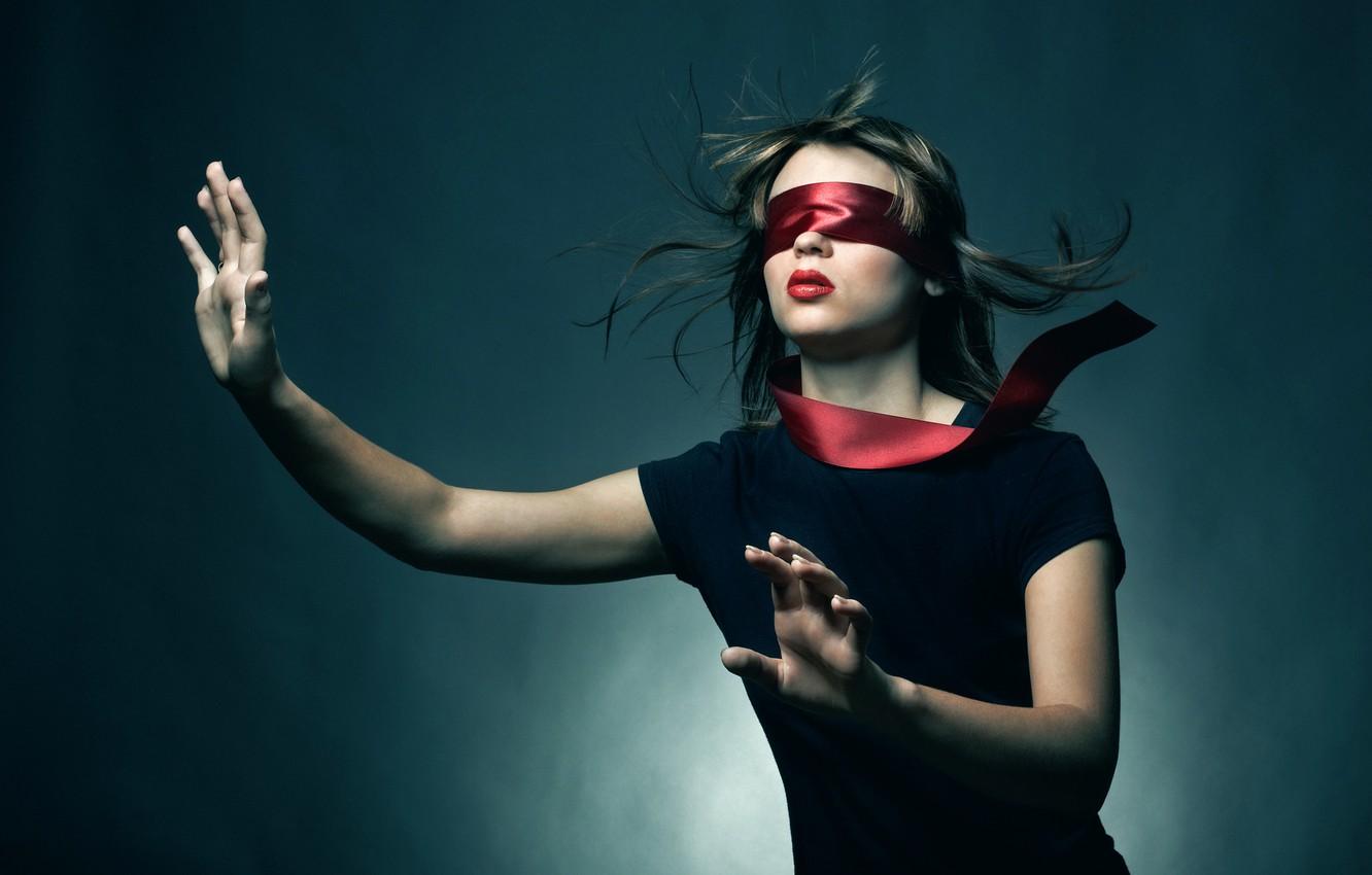 1332x850 Wallpaper girl, headband, young woman blindfold image for desktop, section ситуации