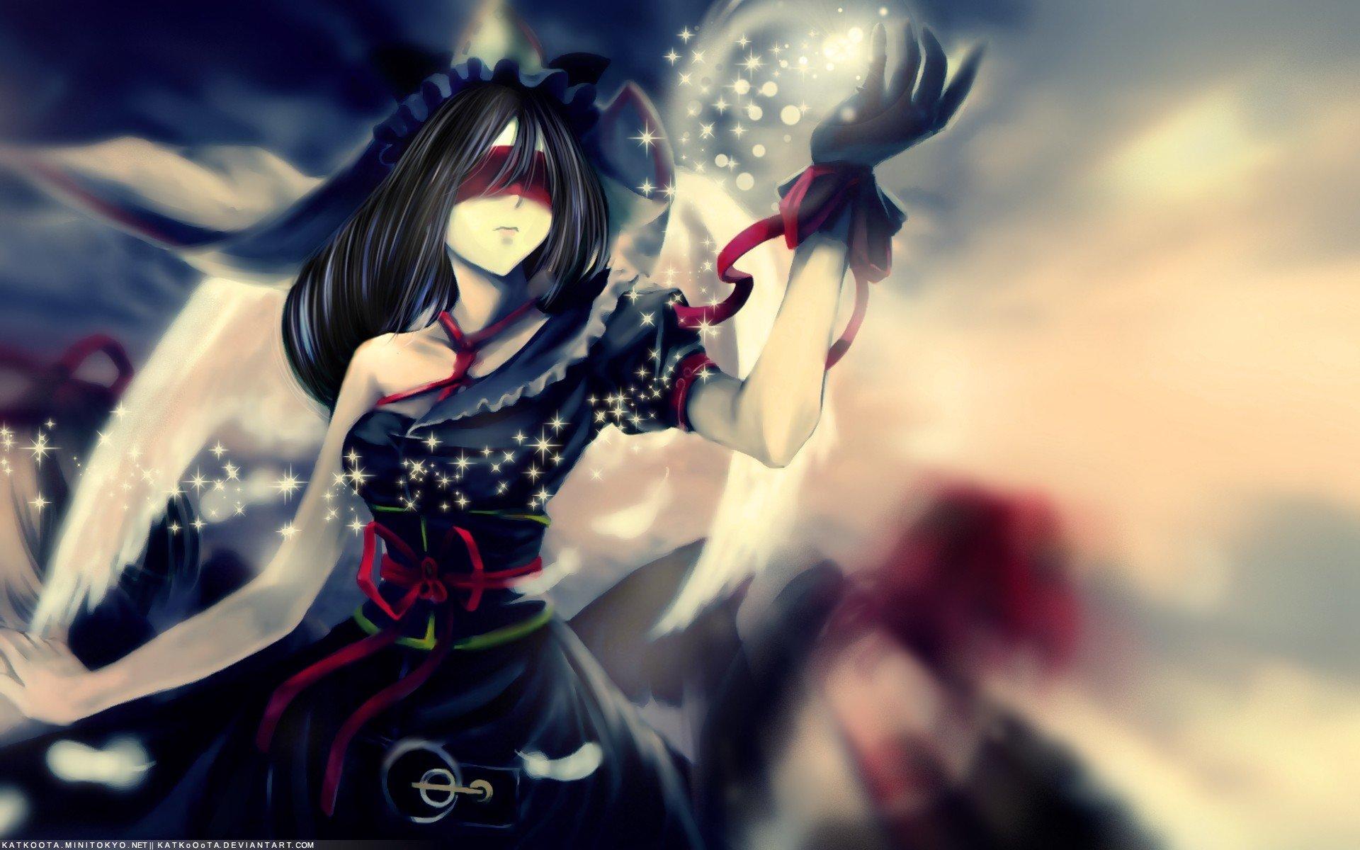 1920x1200 px Anime Girls artwork Blindfold High Quality Wallpaper, High Definition Wallpaper