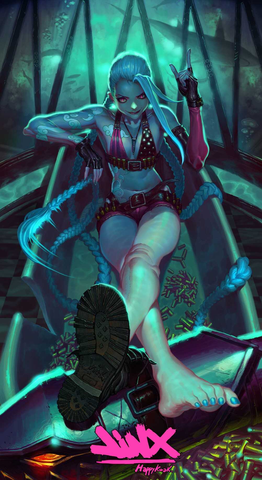 1002x1832 4K Arcane Jinx Wallpaper
