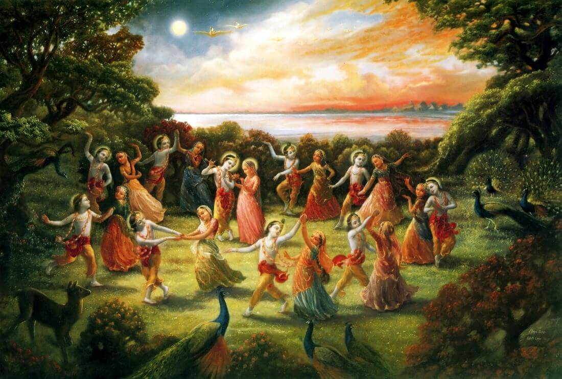 1100x743 Radha Krishna Raas Leela Art Prints by Radha Krishna. Buy Posters, Frames, Canvas & Digital Art Prints. Small, Compact, Medium and Large Variants