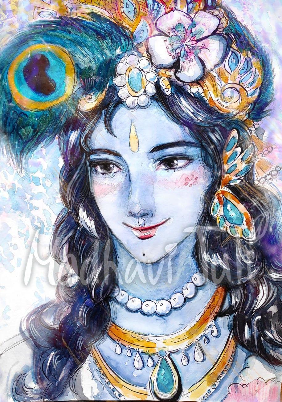 915x1300 HD File Shri Krishna Radha Krishna Flute Play 4k High