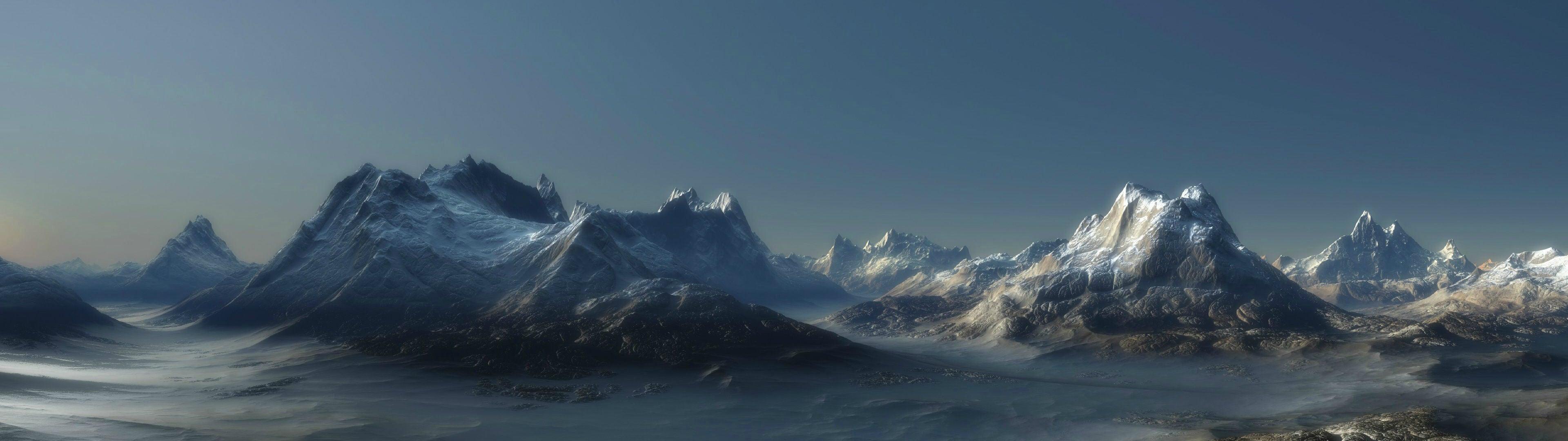 3840x1080 Icy Mountains (Dual Monitor) [3840x1080]
