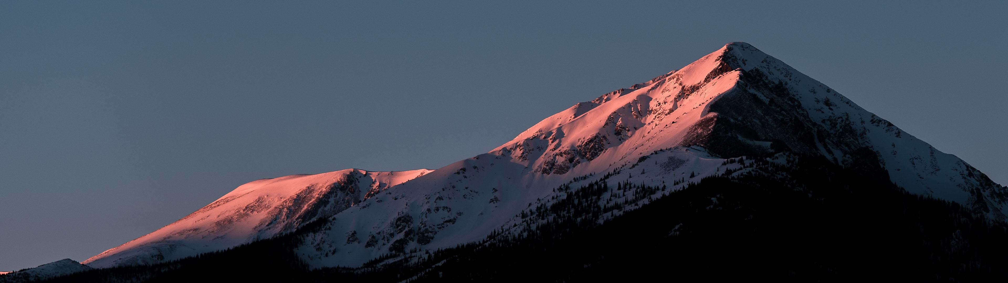 3840x1080 Mountain Sunset