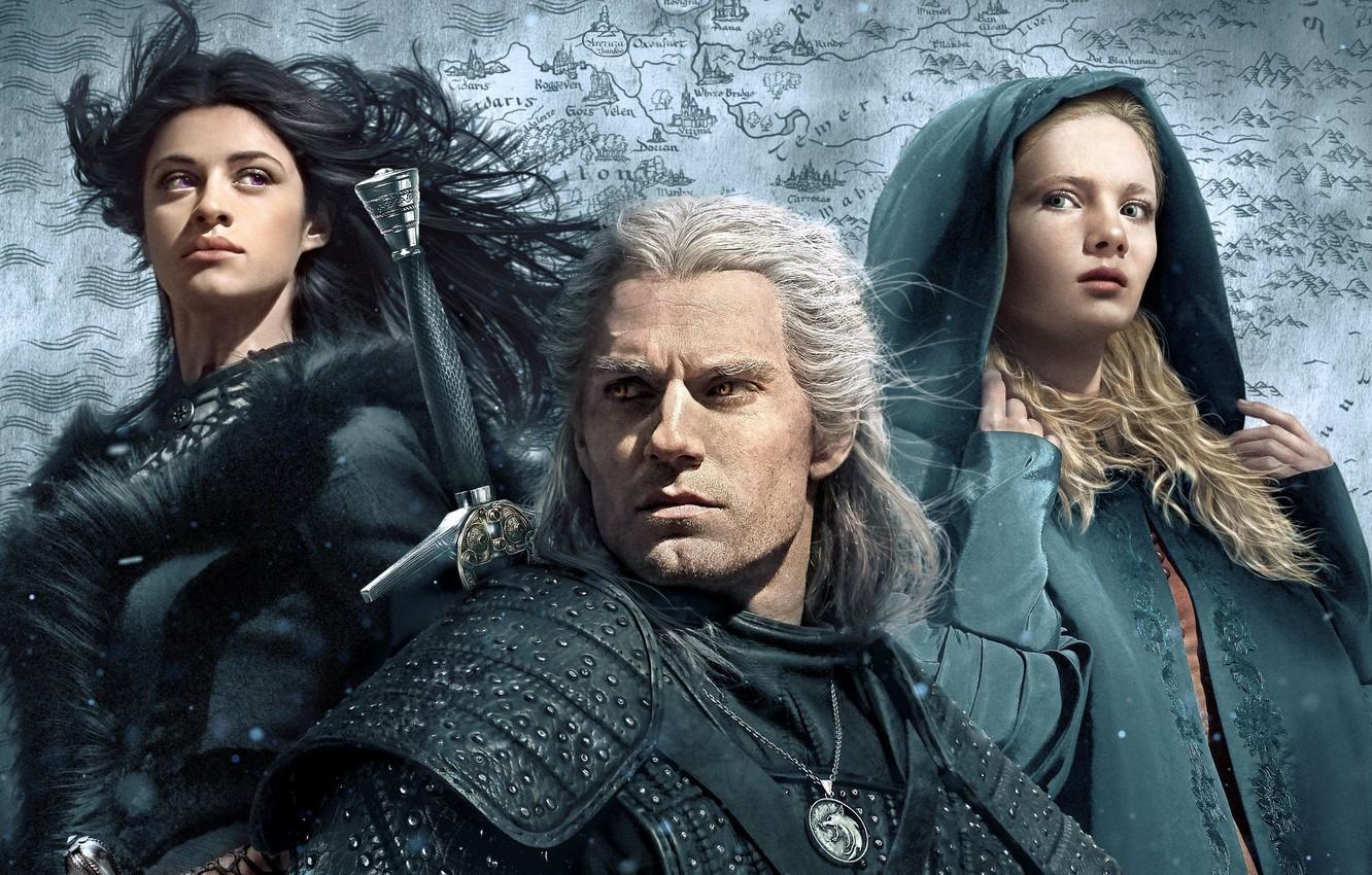 1332x850 Wallpaper The Witcher, The Witcher, Henry Cavill, Geralt, Cirilla, Freya Allan, Anya Chalotra image for desktop, section фильмы