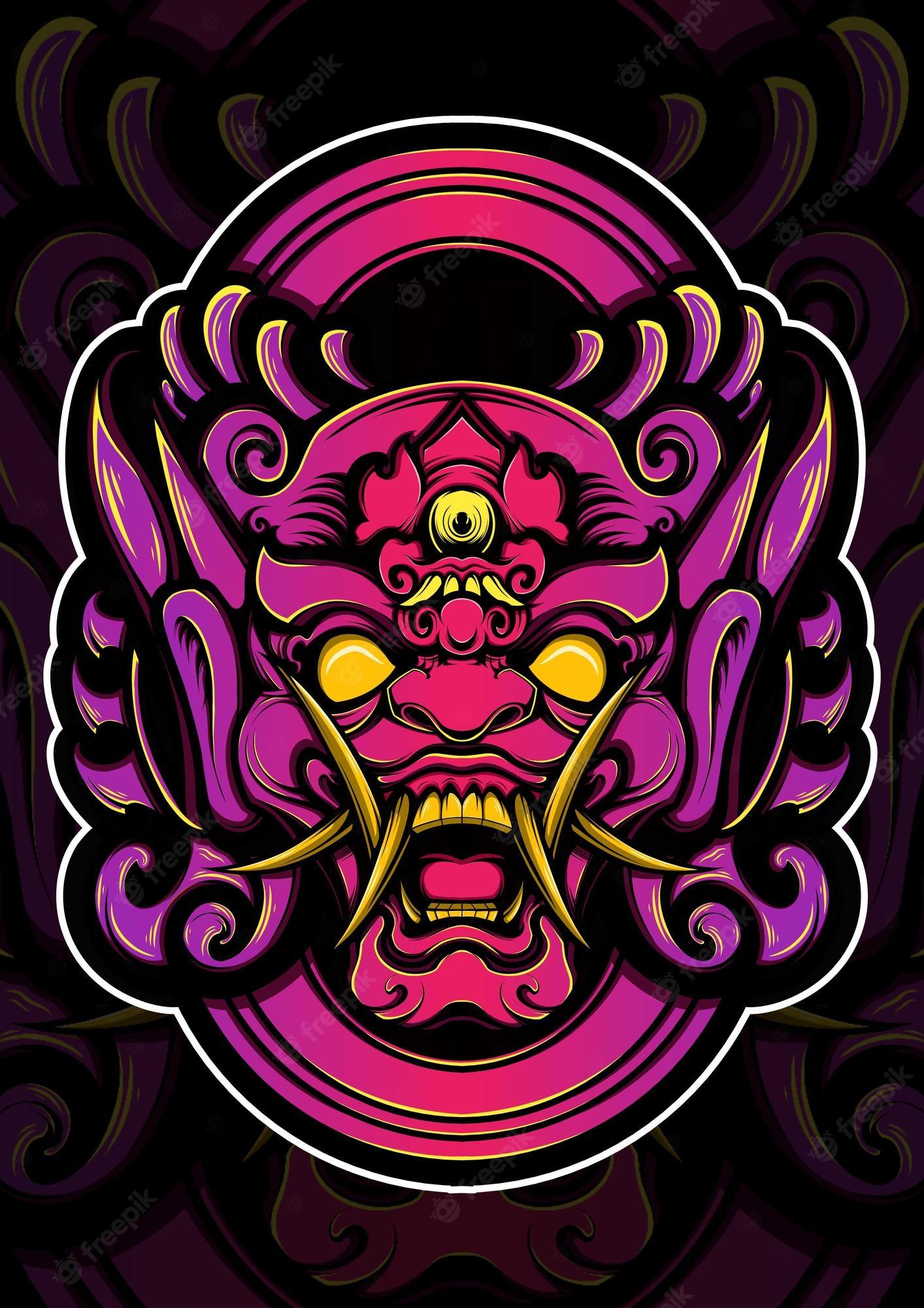 1414x2000 Oni Mask Image. Free Vectors, & PSD