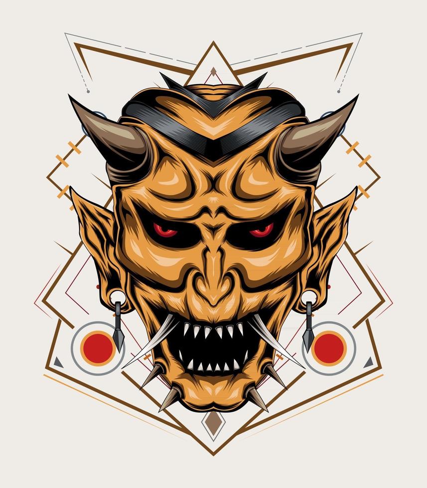 857x980 Hanya illustration. Devil head vector design template