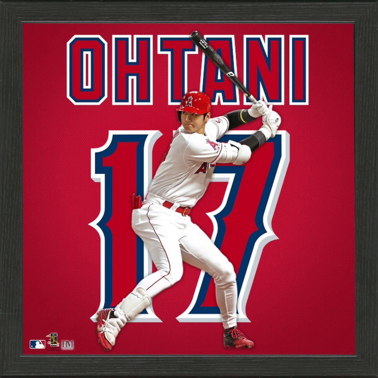 1280x1280 Highland Mint Shohei Ohtani Los Angeles Angels 13 x 13 Impact Jersey Framed Photo