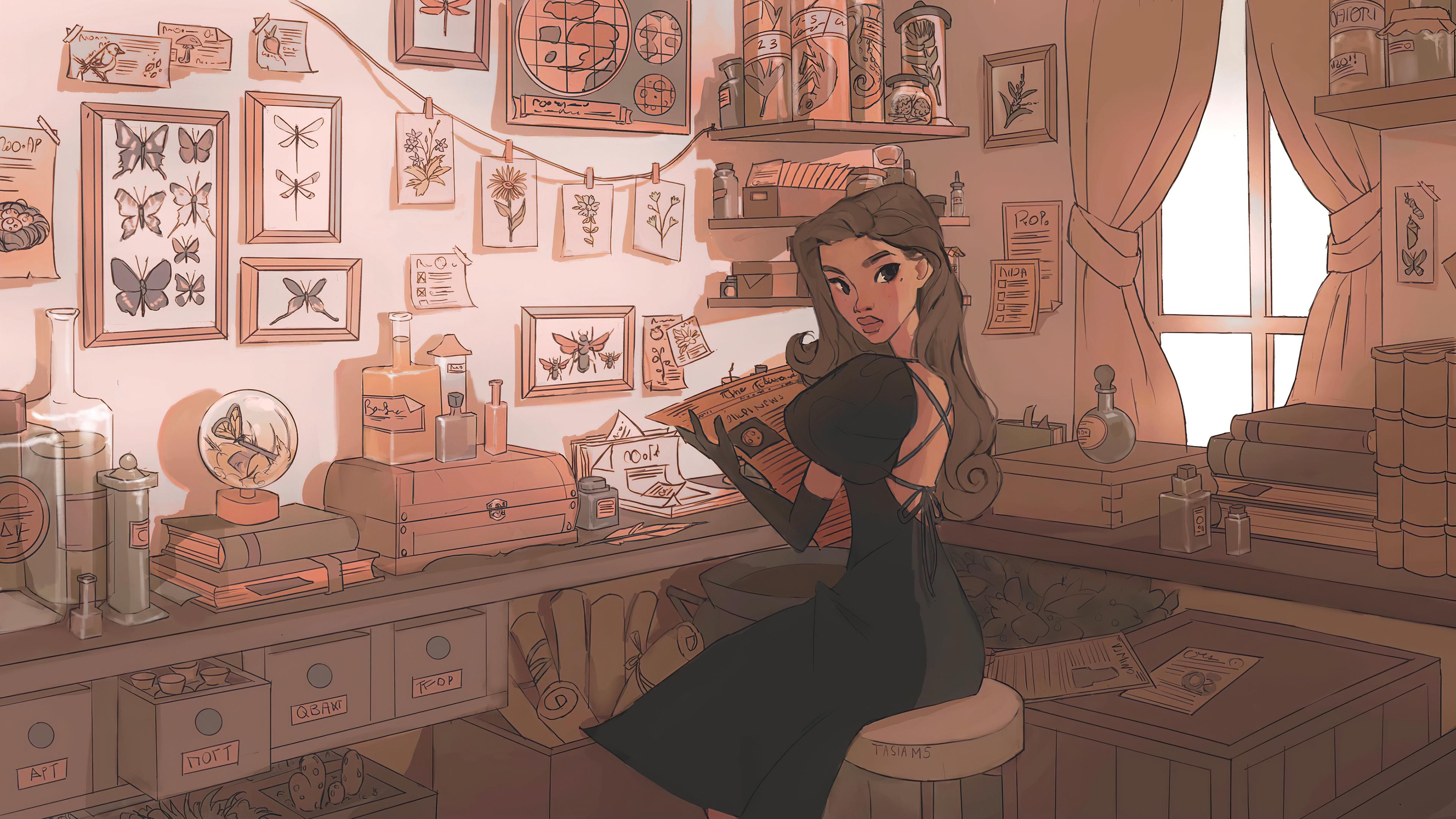 3840x2160 4K Black Dress Wallpaper and Background Image
