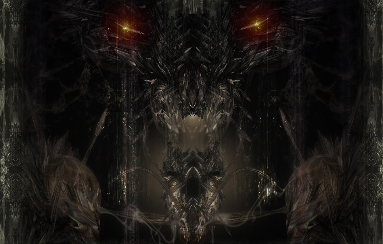 1332x850 Wallpaper eyes, dragon image for desktop, section абстракции