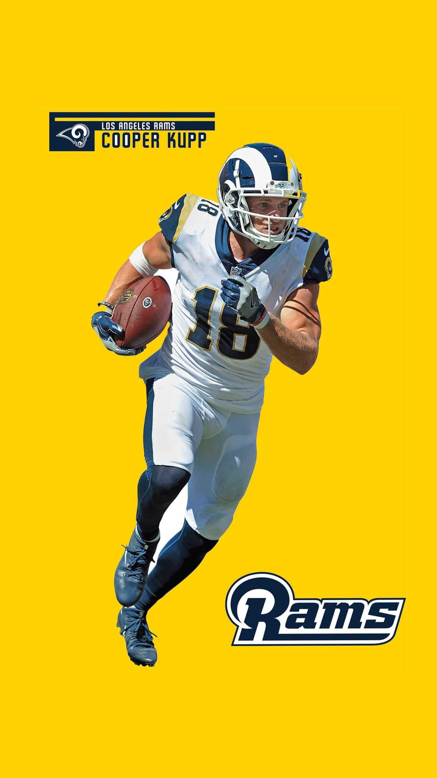 1440x2560 Cooper Kupp Wallpaper Discover more American Football, Cooper Kupp, Football, LA Rams, Los Angeles Rams wallpa. La rams football, Los angeles rams, Rams football