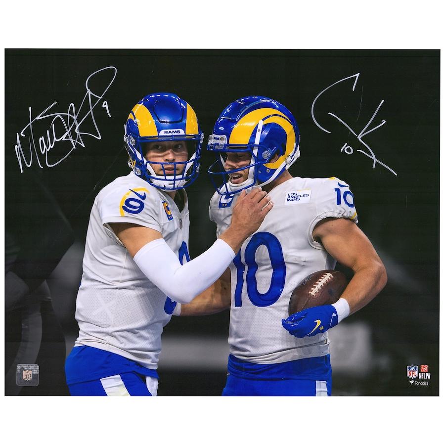 900x900 Matthew Stafford & Cooper Kupp Los Angeles Rams Fanatics Authentic Autographed 16'' x 20'' Touchdown Celebration Spotlight Photograph
