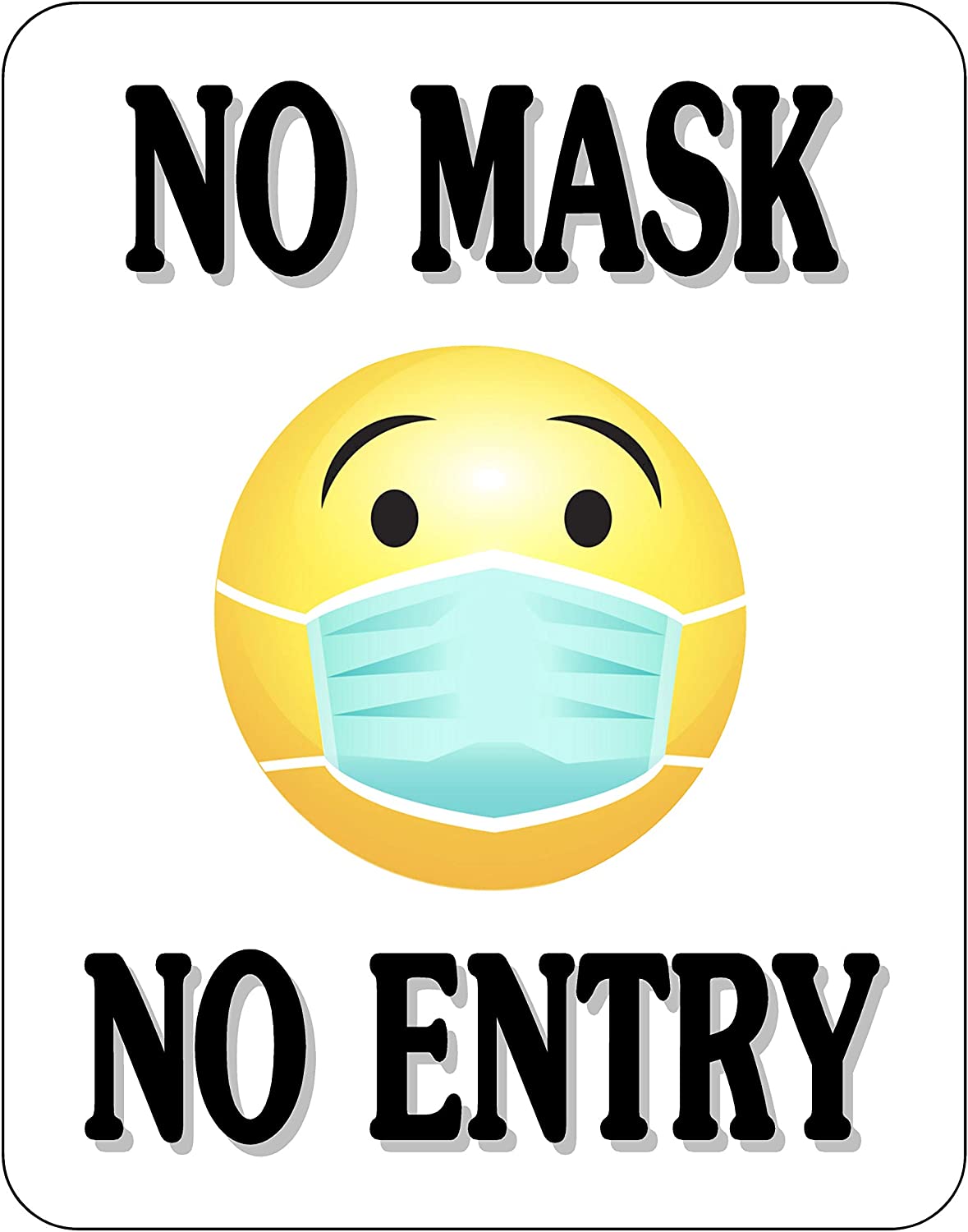 1179x1500 Amazon.com : No Mask No Entry Sign for Store Front or Business 8 x 10 Outdoor Decal : Office Products