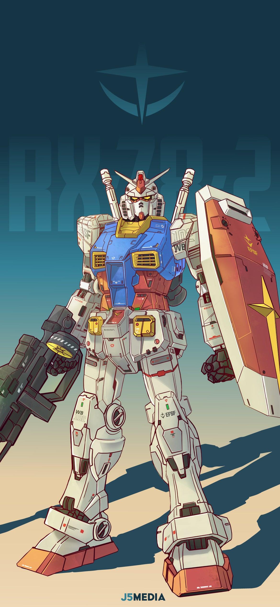 1170x2532 I Turned My RX 78 2 Drawing Into A Phone Wallpaper