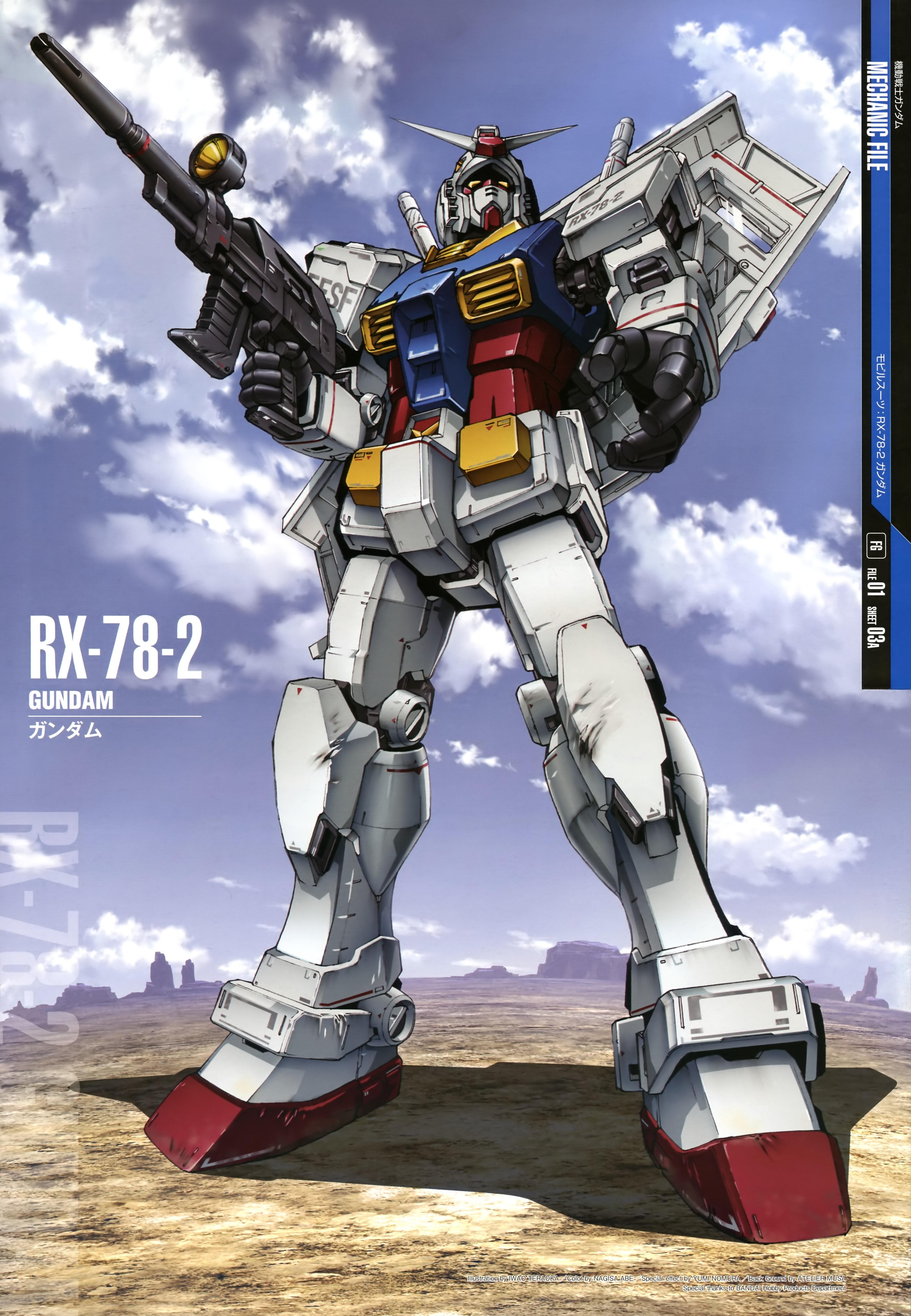 3926x5668 Teraoka Iwao Gundam Mobile Suit Gundam Rx 78 2 Gundam Gun Mecha