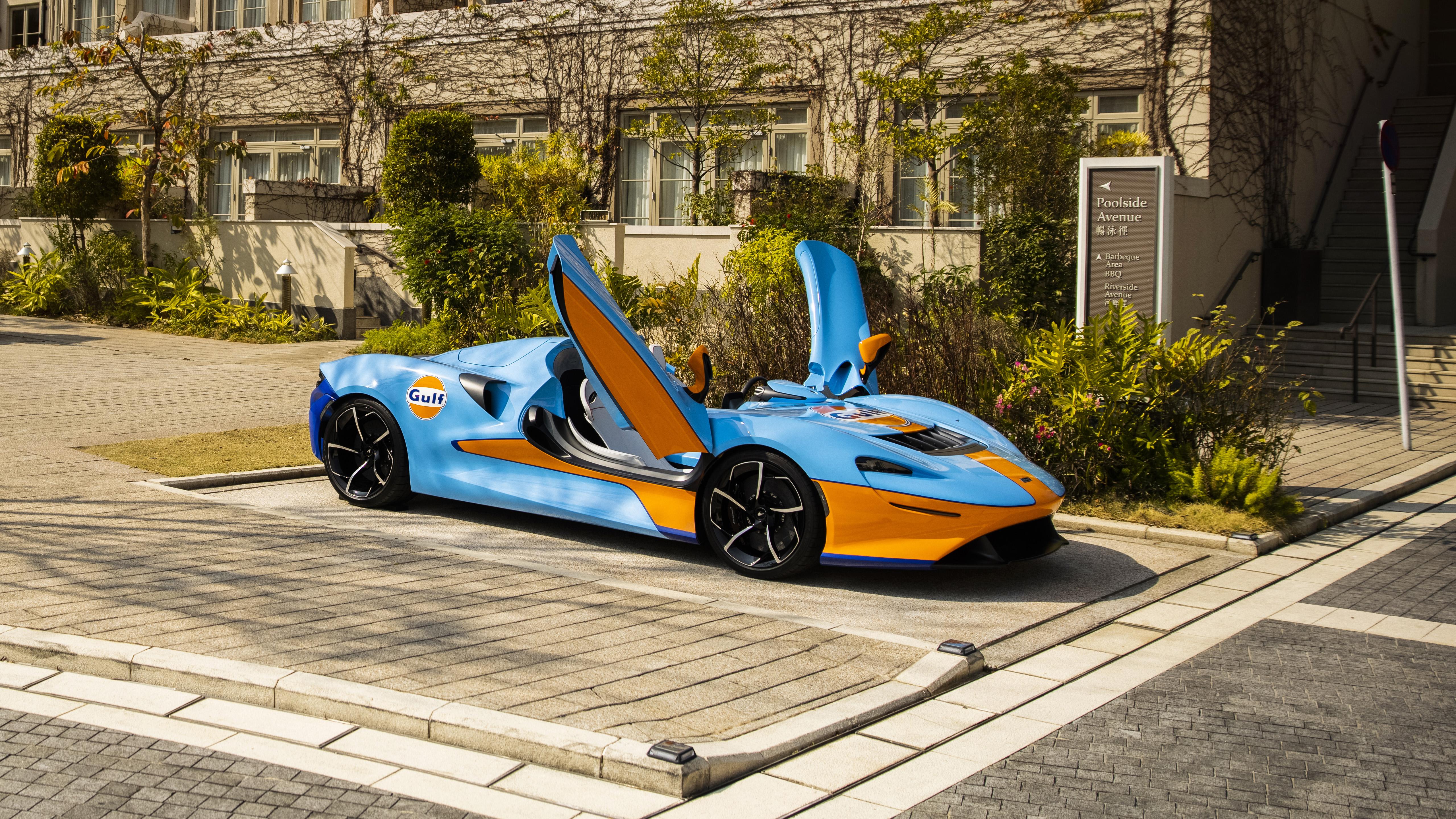 5120x2880 McLaren Elva Gulf Theme 5K 2 Wallpaper. HD Car Wallpaper