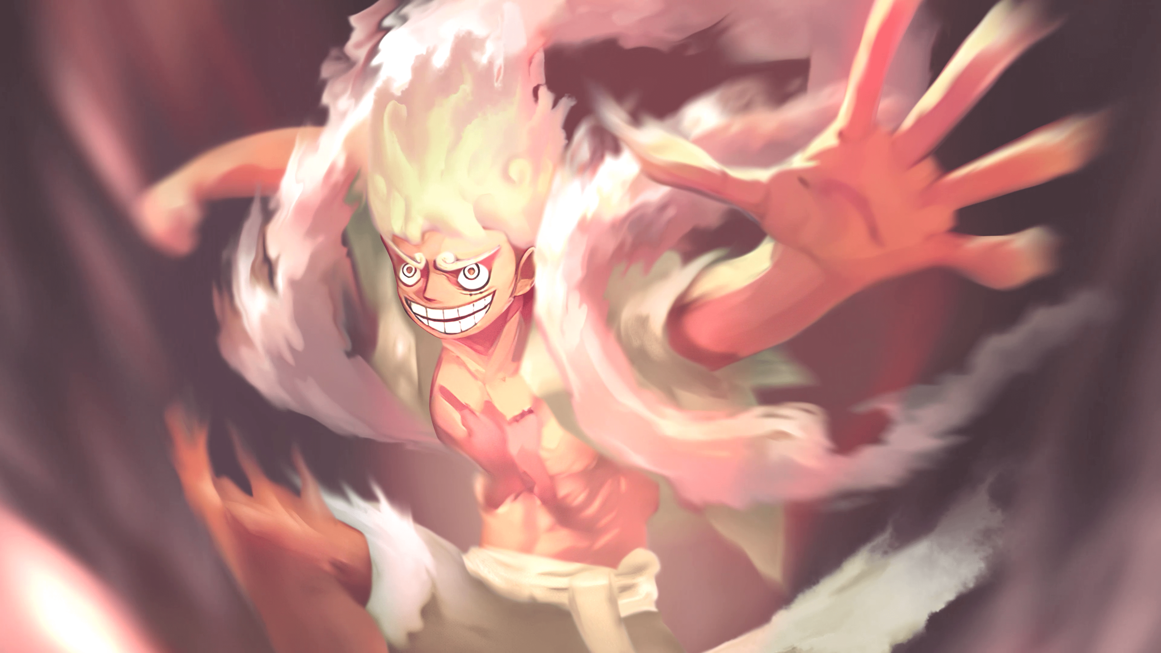 3840x2160 Luffy Gear5 White Live Wallpaper