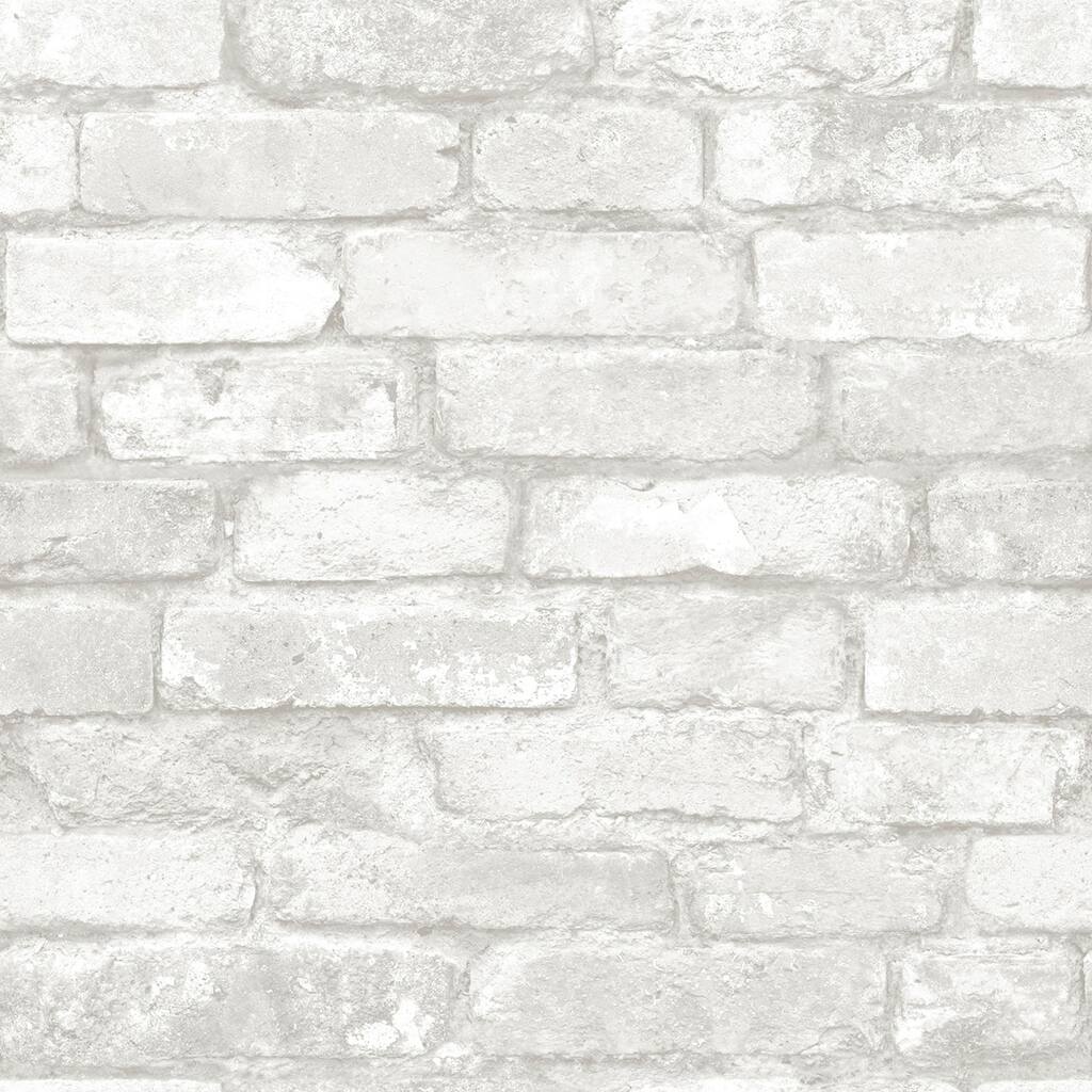 1024x1024 NuWallpaper Gray & White Brick Peel & Stick Wallpaper