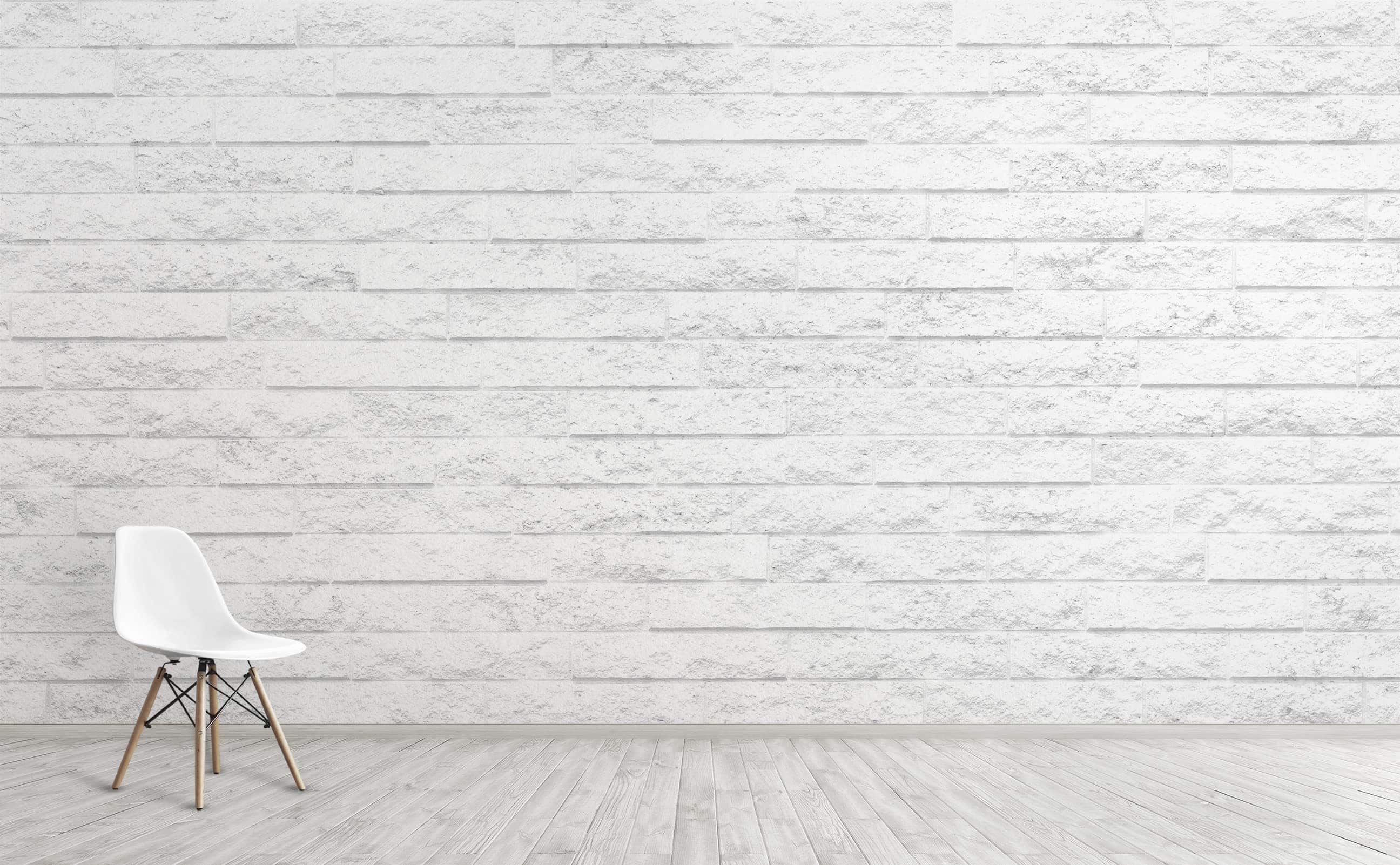2592x1602 White natural rough stone brick texture Wall Mural