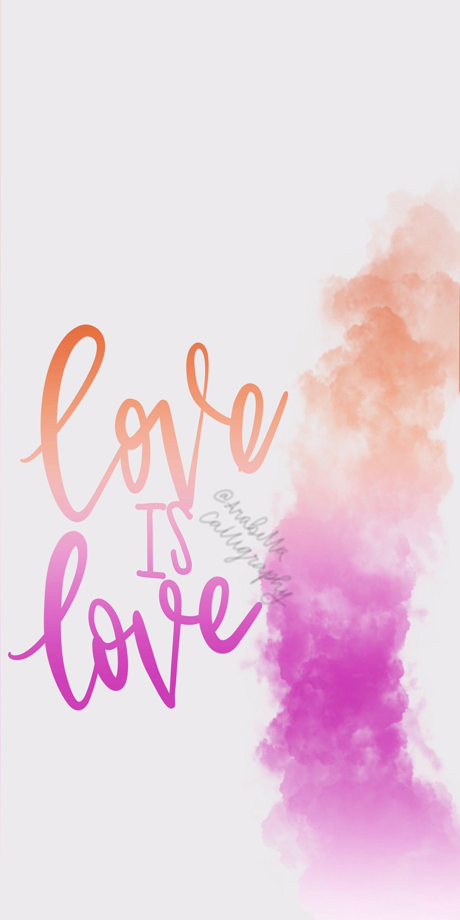 1500x3000 Love is Love Lesbian Pride iPhone Wallpaper