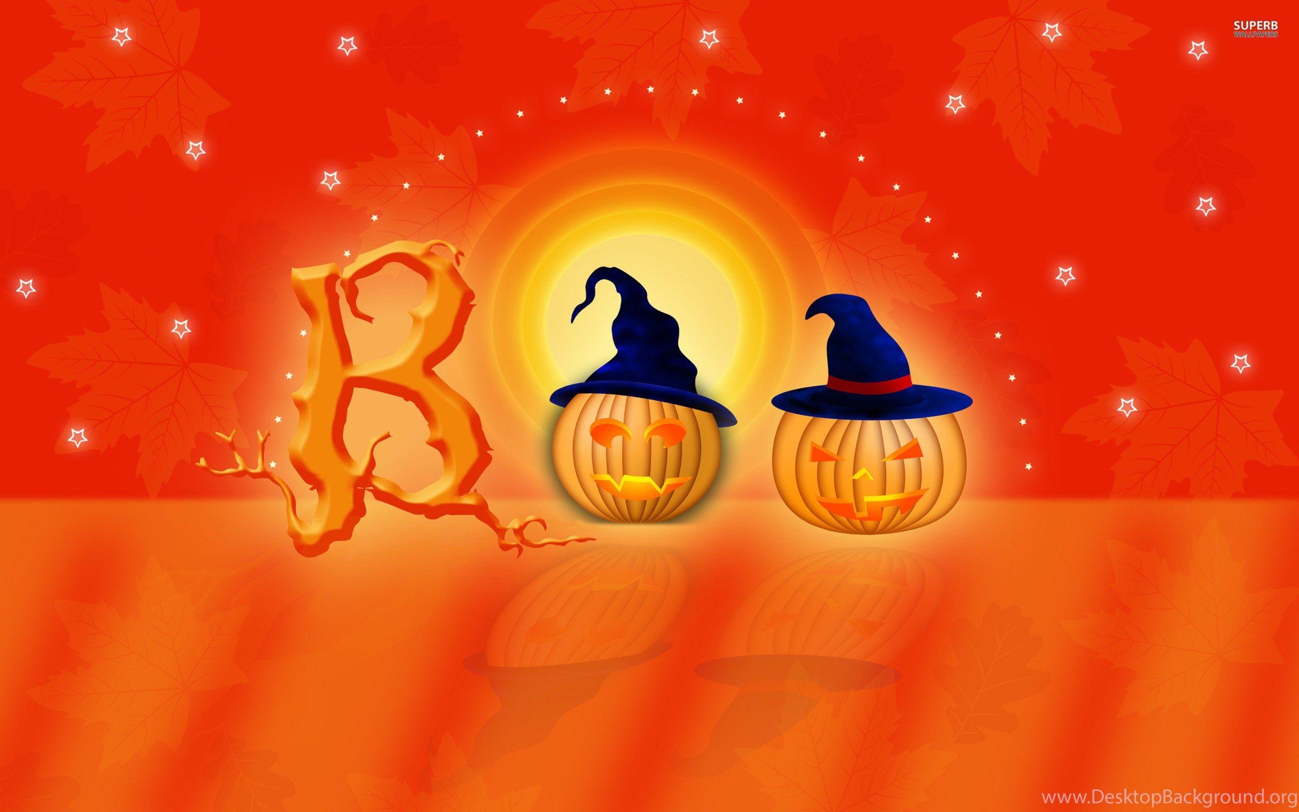 2560x1600 Simple Wallpaper With A Pumpkin For A Happy Halloween Desktop