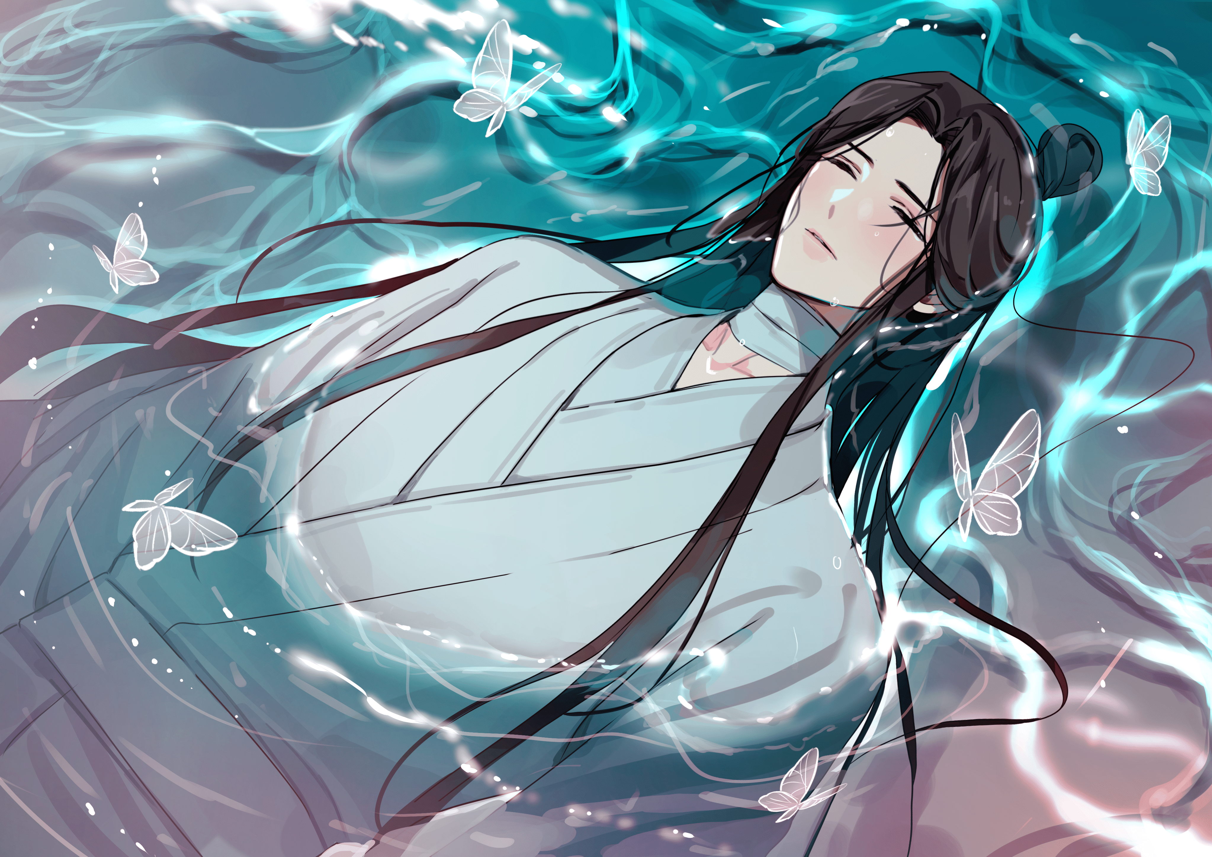 4093x2894 Xie Lian's Serene Dream: 4K Heaven Official's Blessing Ultra HD Anime Wallpaper