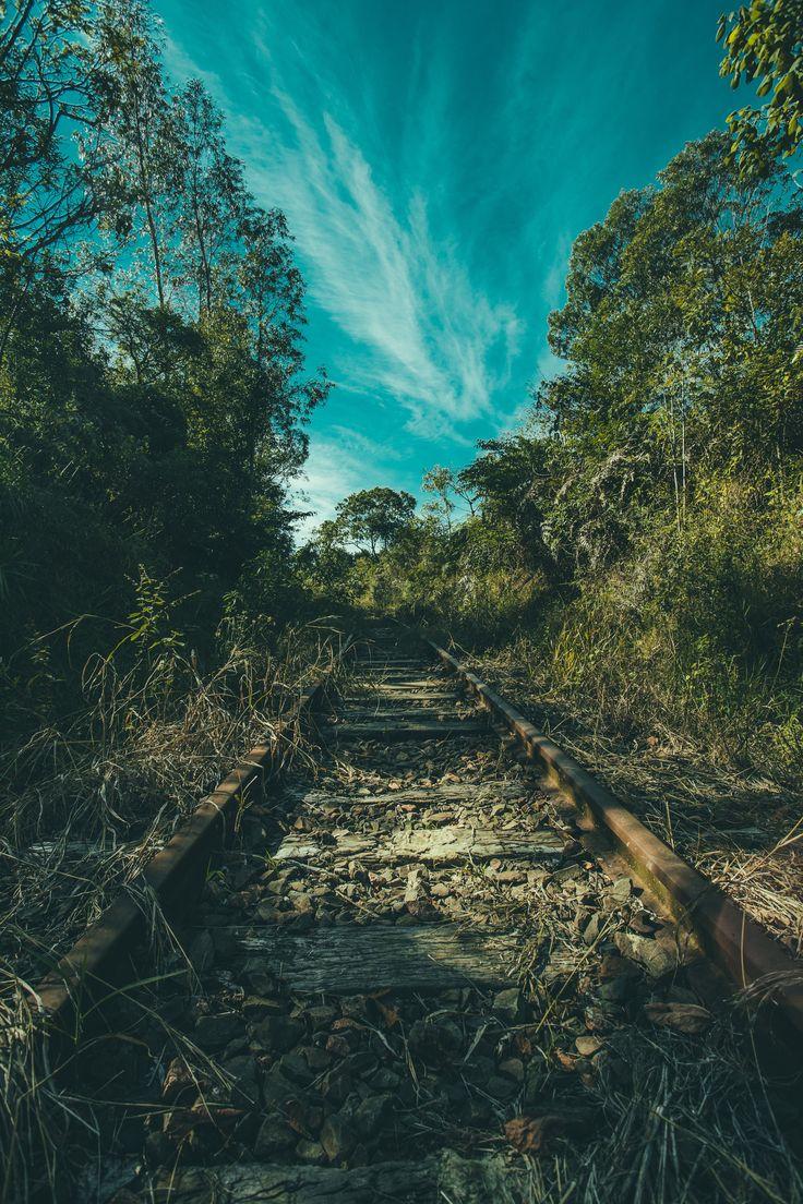 736x1104 brown railroad #railway #trees #grass #sky K #wallpaper #hdwallpaper #desktop. HD nature wallpaper, Green nature wallpaper, Nature wallpaper
