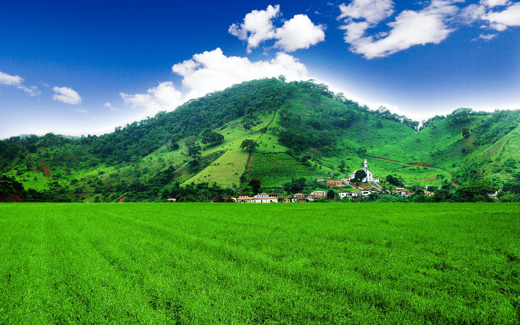 1680x1050 green hill wallpaper « MyConfinedSpace