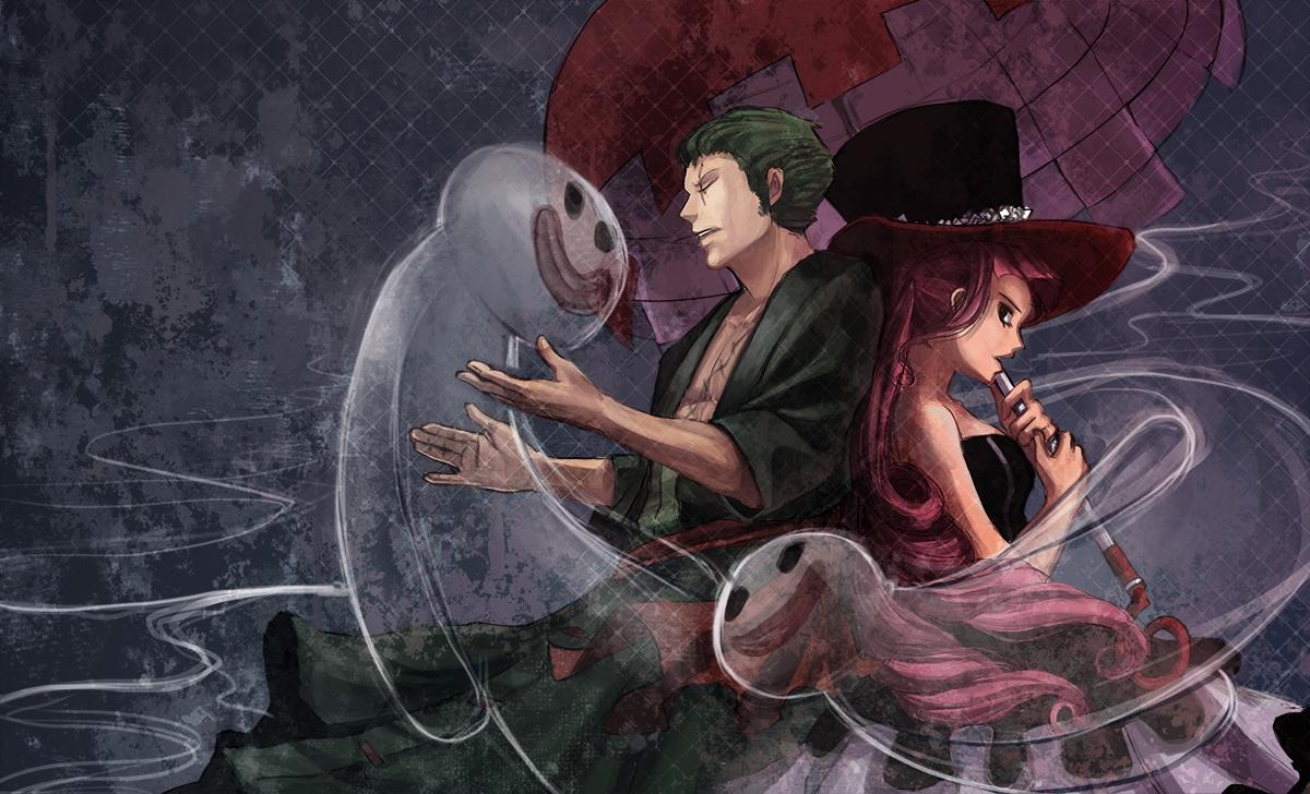 1200x728 Ghost One Piece Anime Girls Roronoa Zoro Perona Umbrella Anime Boys (2022)