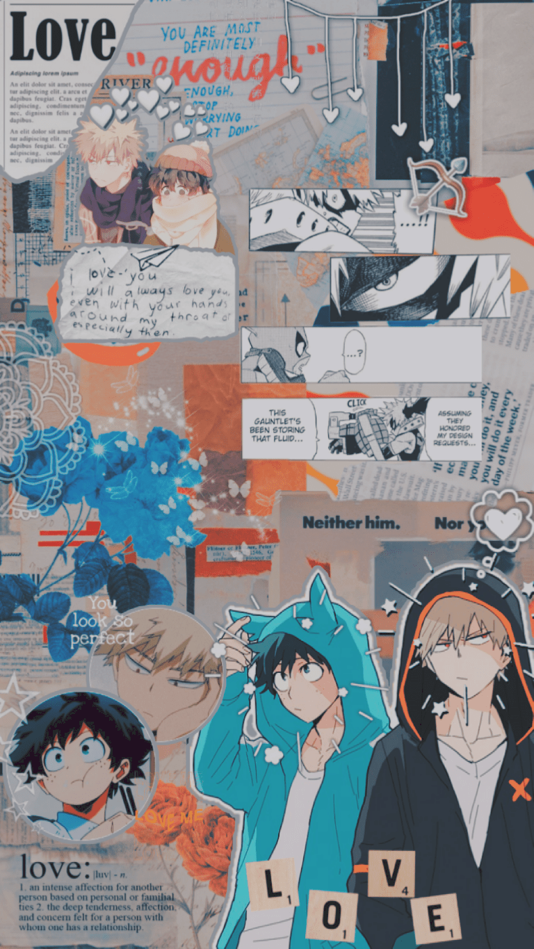 768x1365 So this is bakudeku edit cuz I'm know there's a lot of fans for this ship. Hope you like it. #freetoedit #myheroacad. Anime, Character wallpaper, Cute anime guys