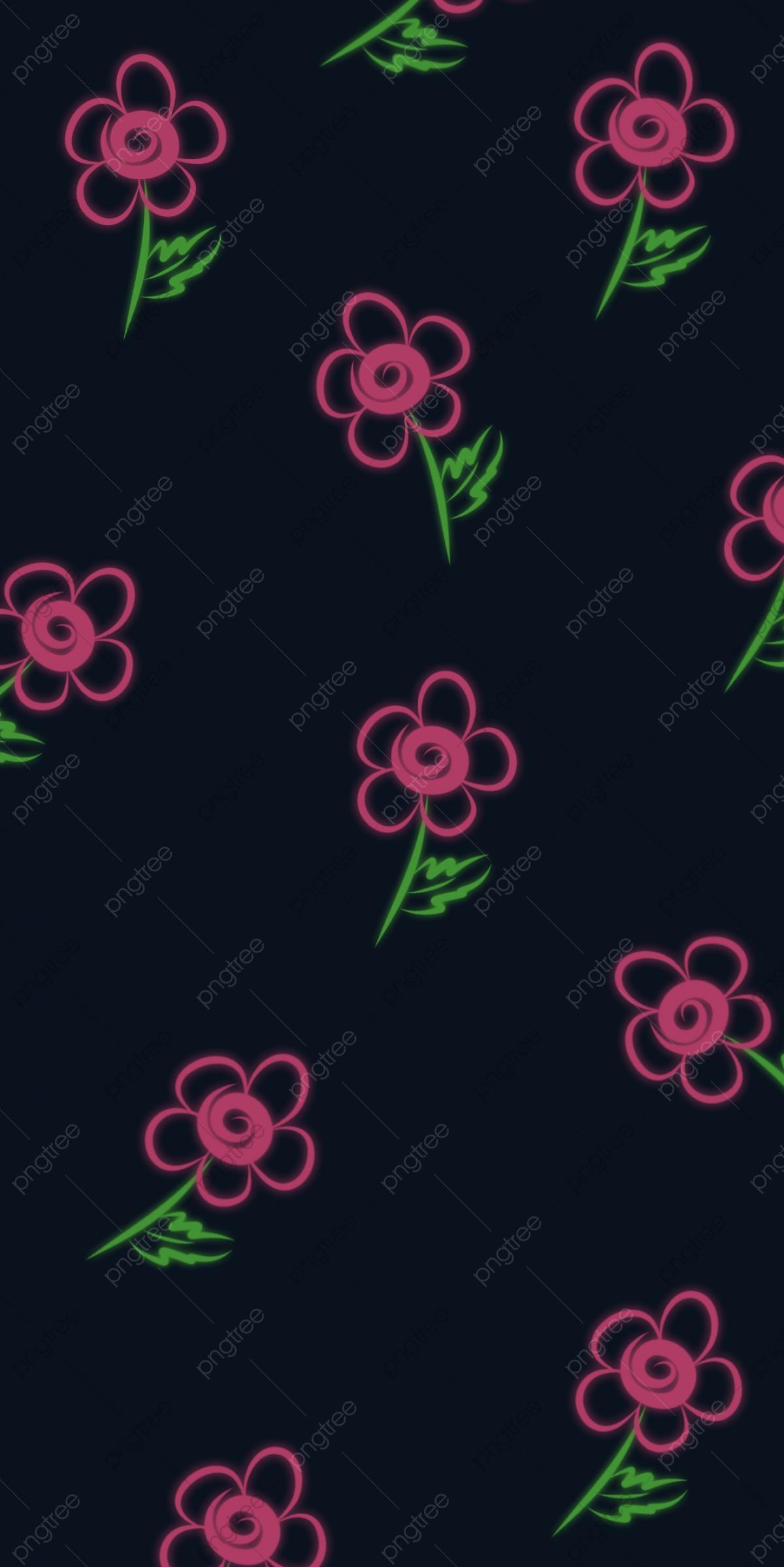 1200x2397 Aesthetic Wallpaper Neon Red Rose Flower Background, Rose, Neon, Aesthetic Wallpaper Background Image for Free Download