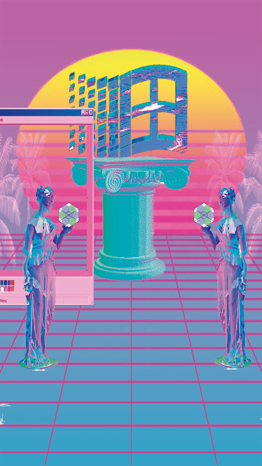 1080x1920 Retro 80s Aesthetic iPhone Wallpaper
