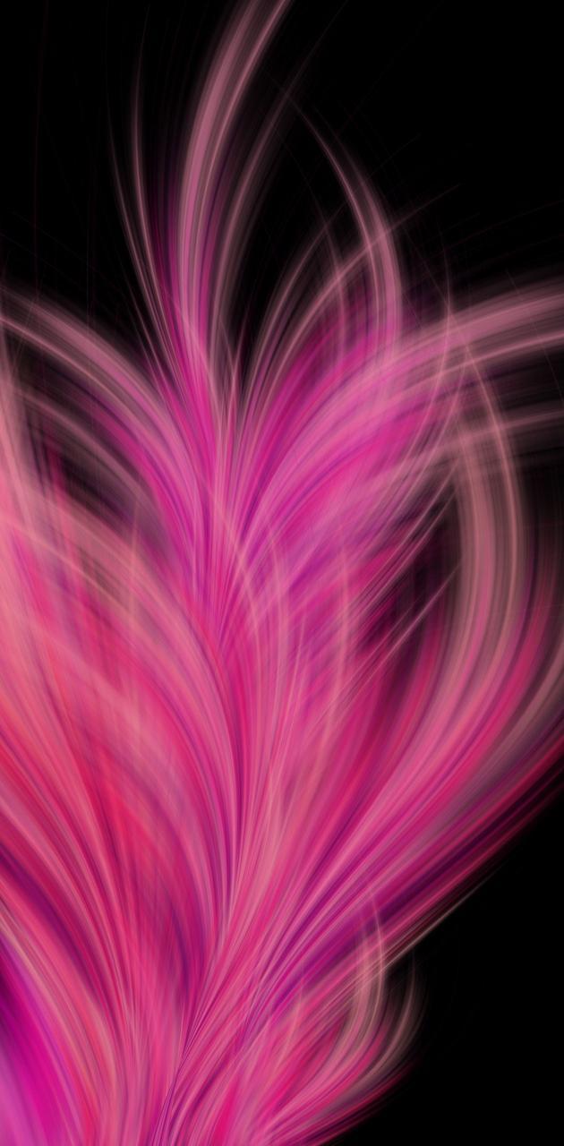 630x1280 pink feather wallpaper