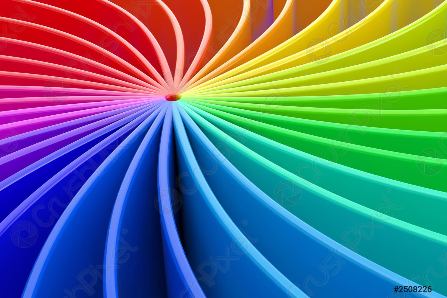 1500x1000 Colorful Rainbow Swirl Abstract Background 3D Rendering
