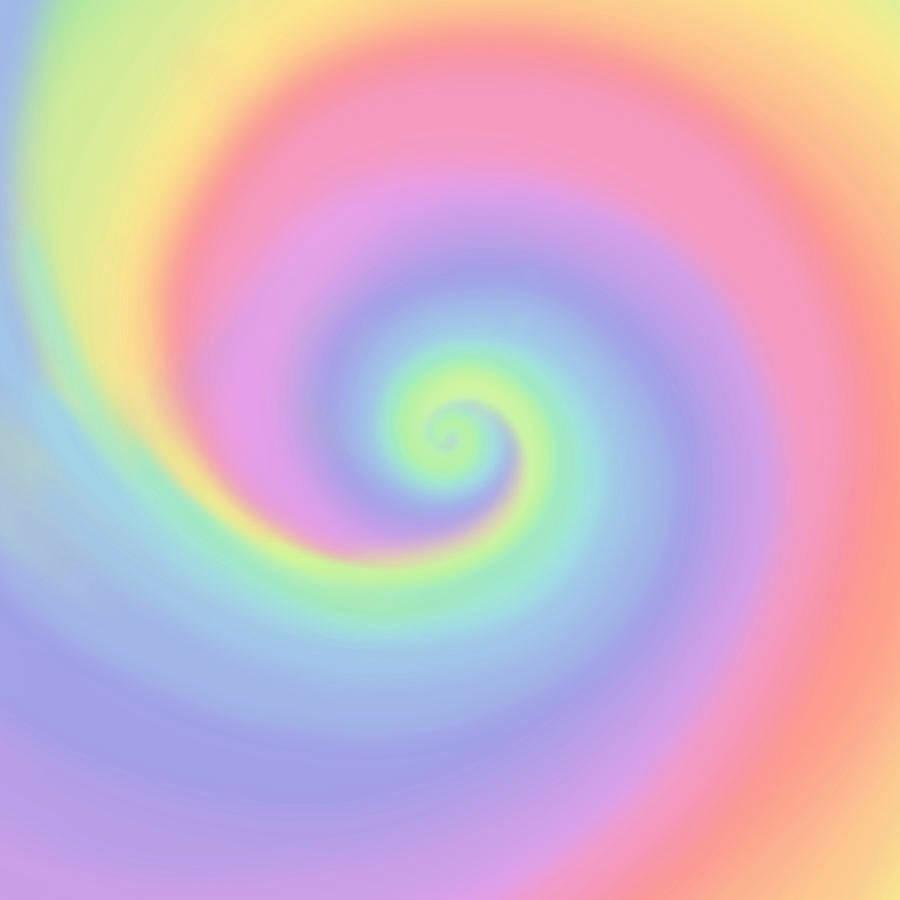 900x900 Download Pastel Rainbow Swirl Pattern Design Wallpaper