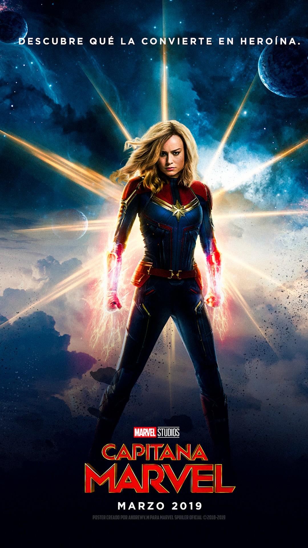 1080x1920 Captain Marvel Android Wallpaper Movie Poster Wallpaper HD